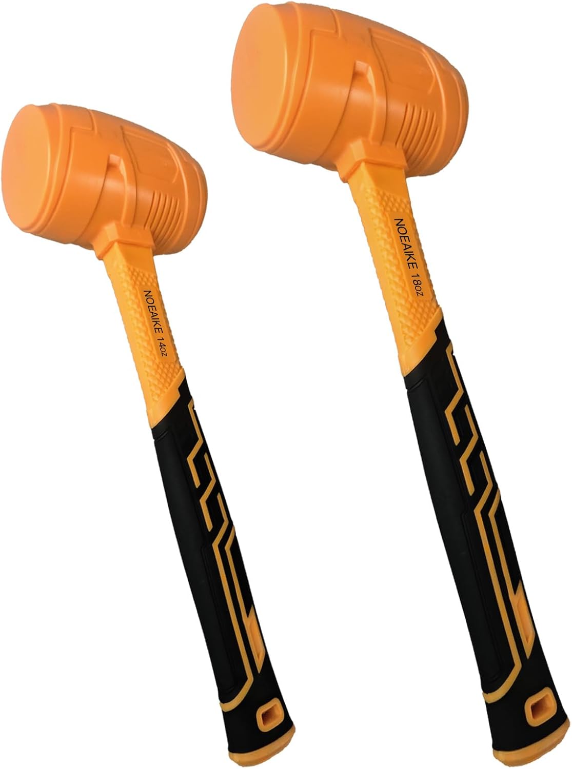 16oz Rubber Mallet Hammer, Fiberglass Handle, Rubber Mallet for Flooring, Tent Stakes, Woodworking, Camping, Soft Blow Tasks  - best rubber mallet