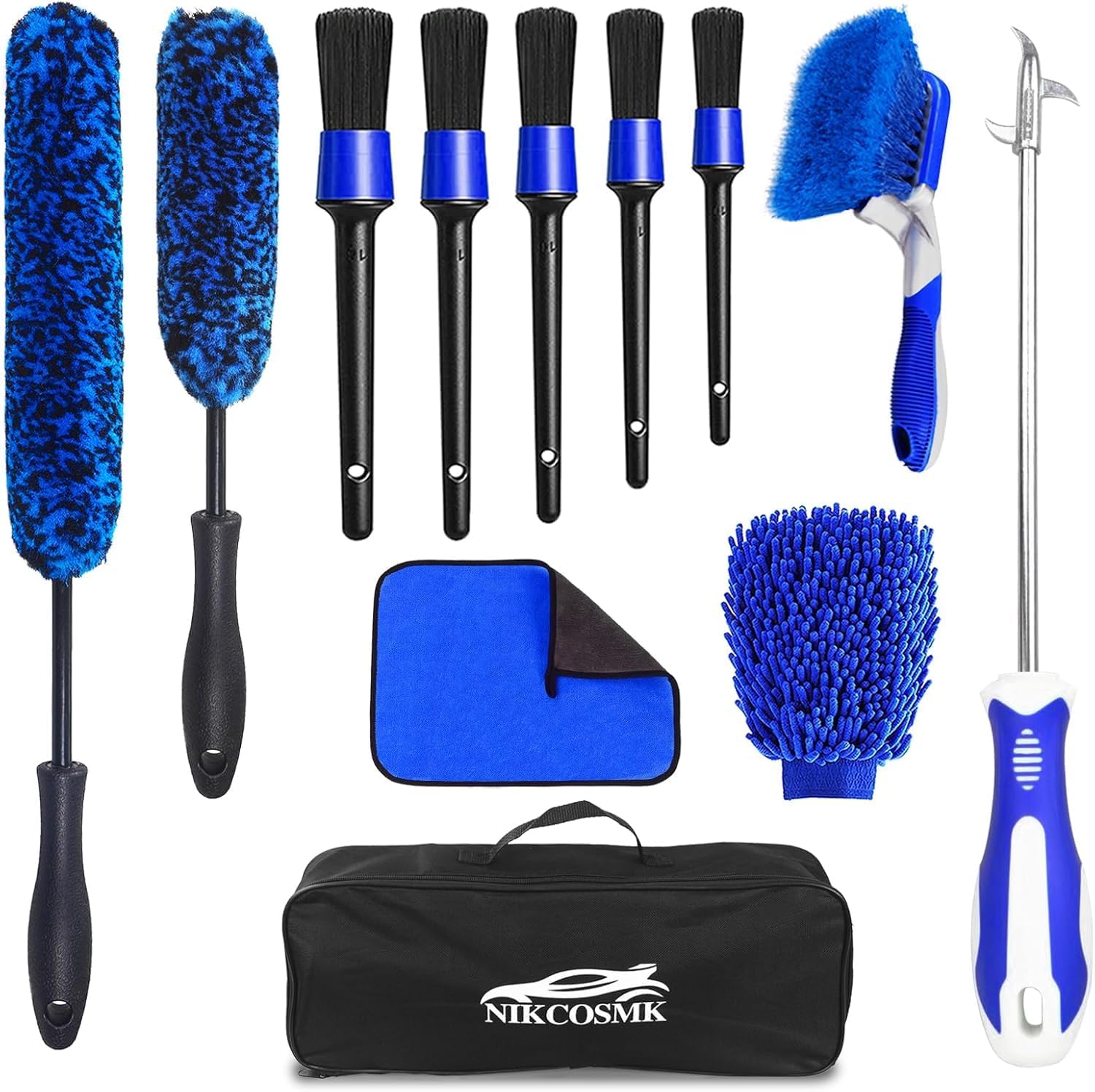 7Pcs Car Wheel Brush kit, Tire Brush, Wheel Cleaner Brush, Soft-bristled Rim Cleaner Brush, Tire Shine Applicator Pad, Car De - best wheel cleaners
