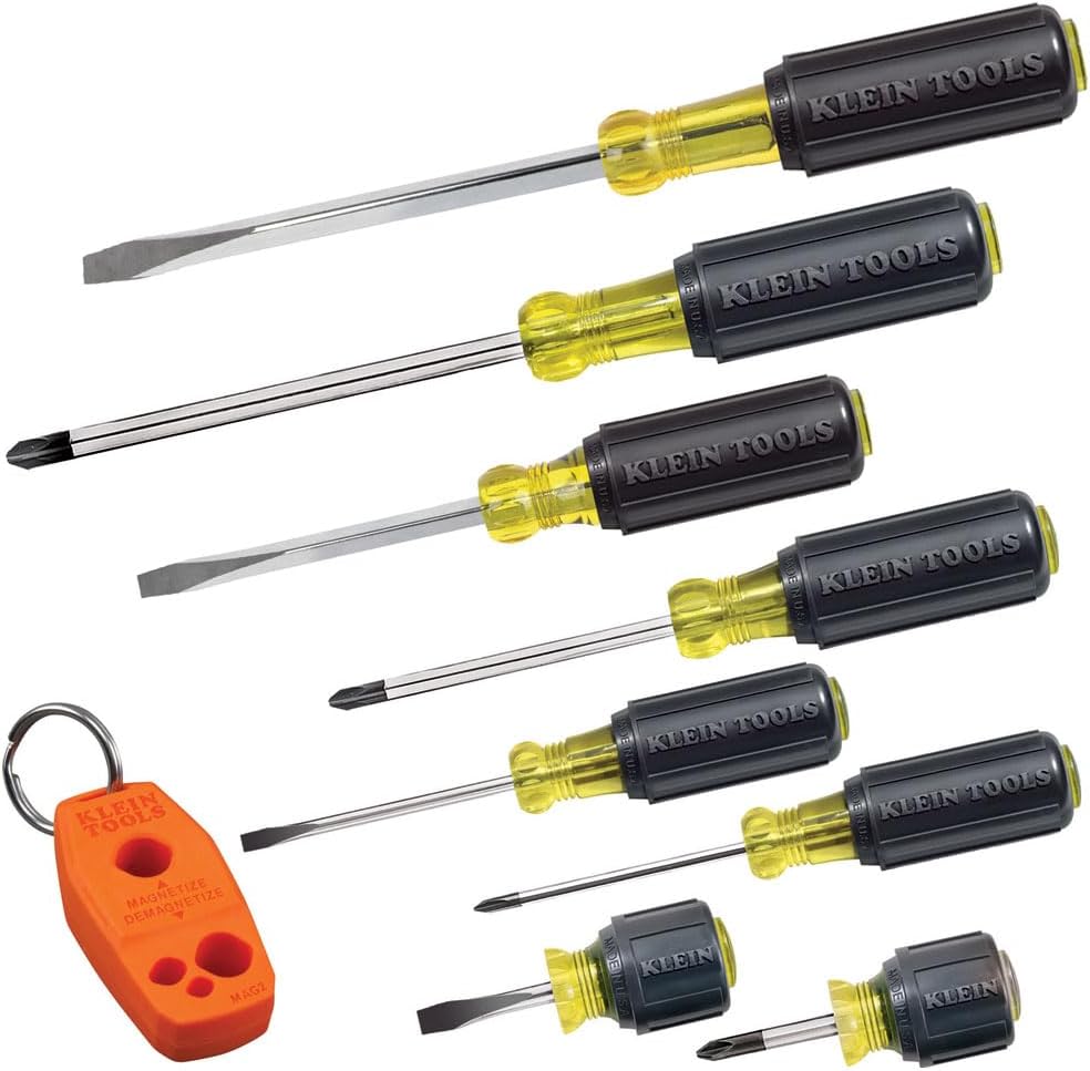 Amartisan 10-Piece Magnetic Screwdrivers Set, 5 Phillips and 5 Slotted Tips Professional Cushion Grip Screwdriver Set - best magnetic screwdriver set