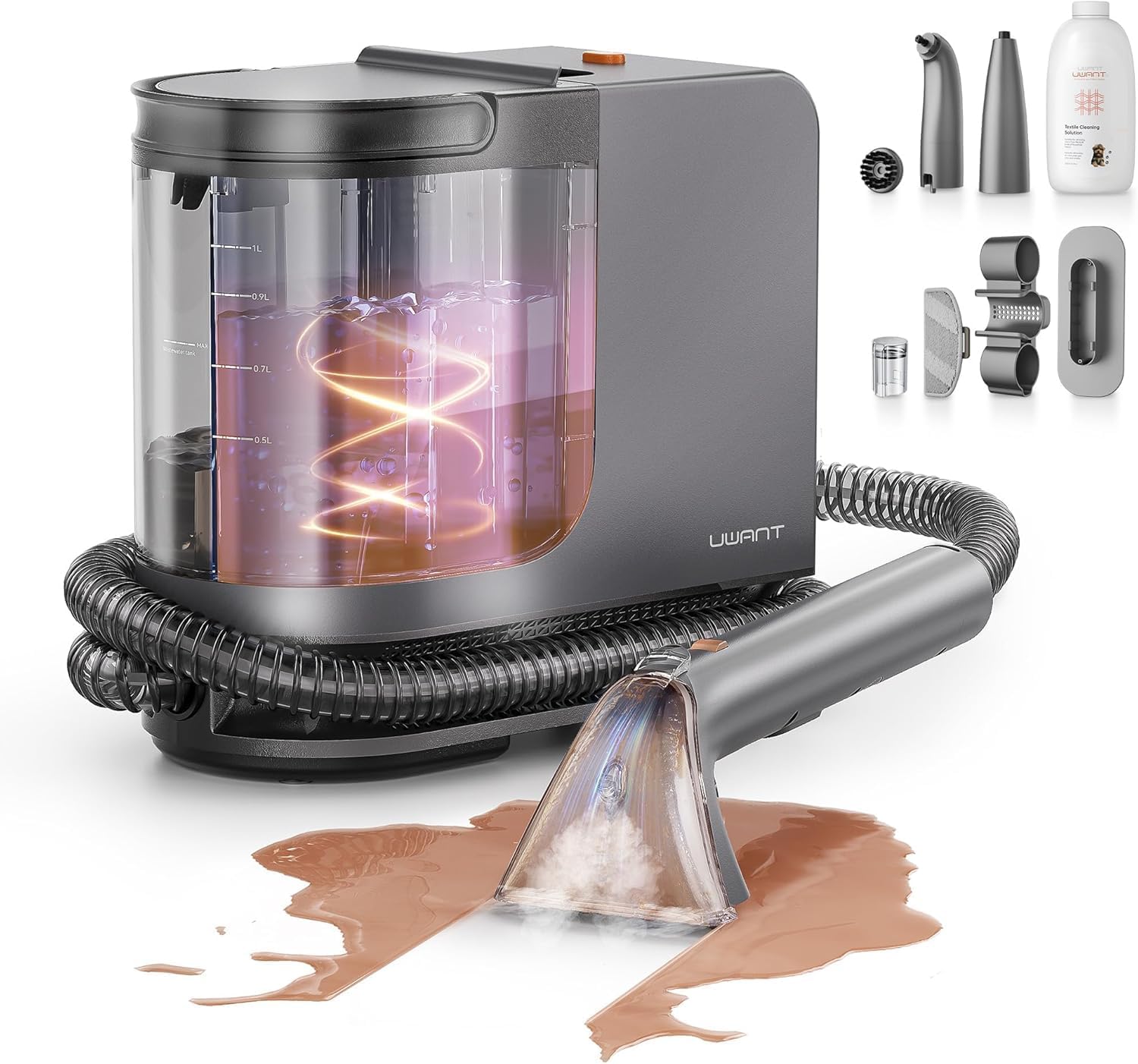 Amazon.com - Portable Carpet & Upholstery Cleaner Machine - 15Kpa Deep Cleaning for Area Rugs, Pets, Couch & Car, Cleaning Machine - best upholstery cleaners