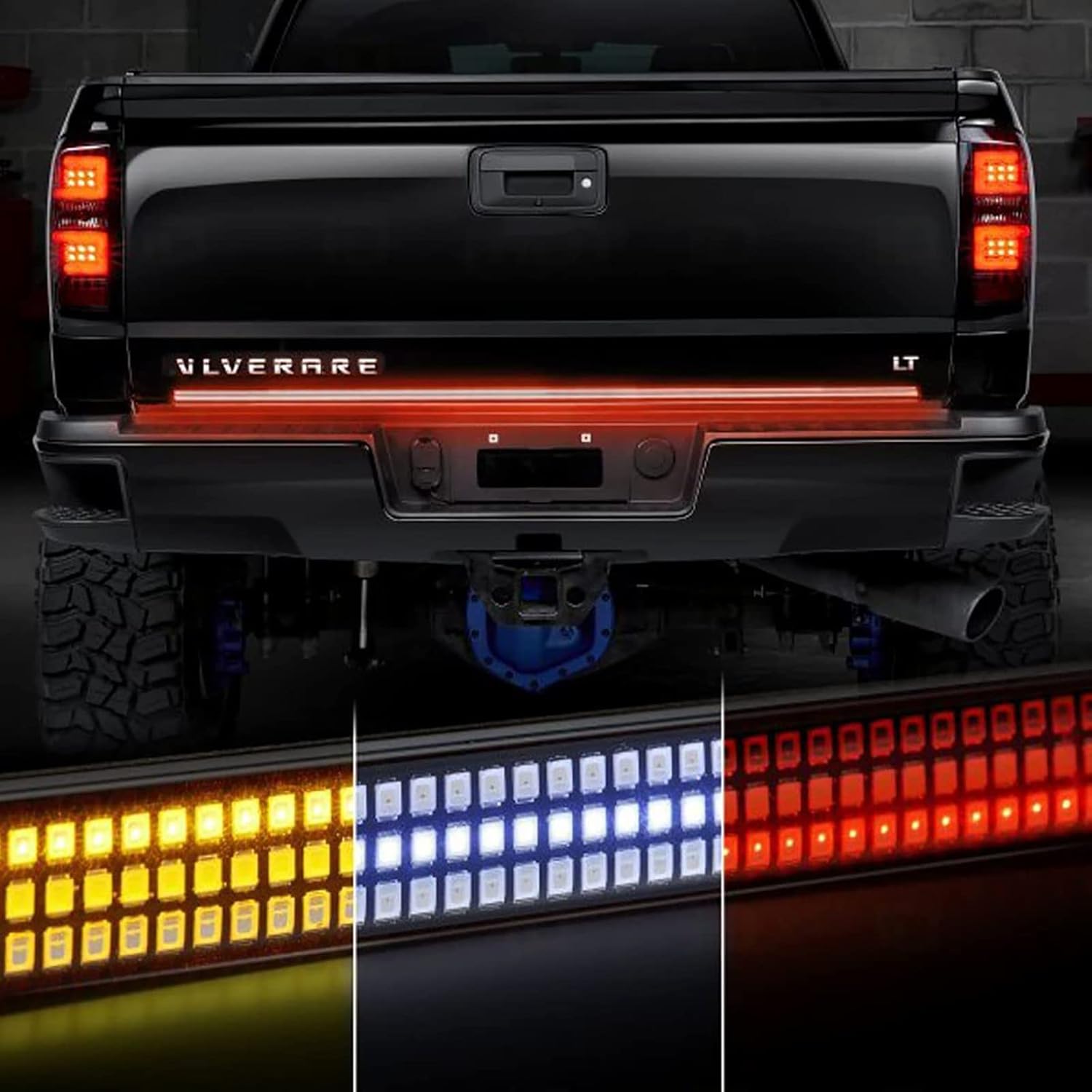 AMEXMART 60 Inch LED Tailgate Light Bar with Reverse & Sequential Turn Signals for Truck