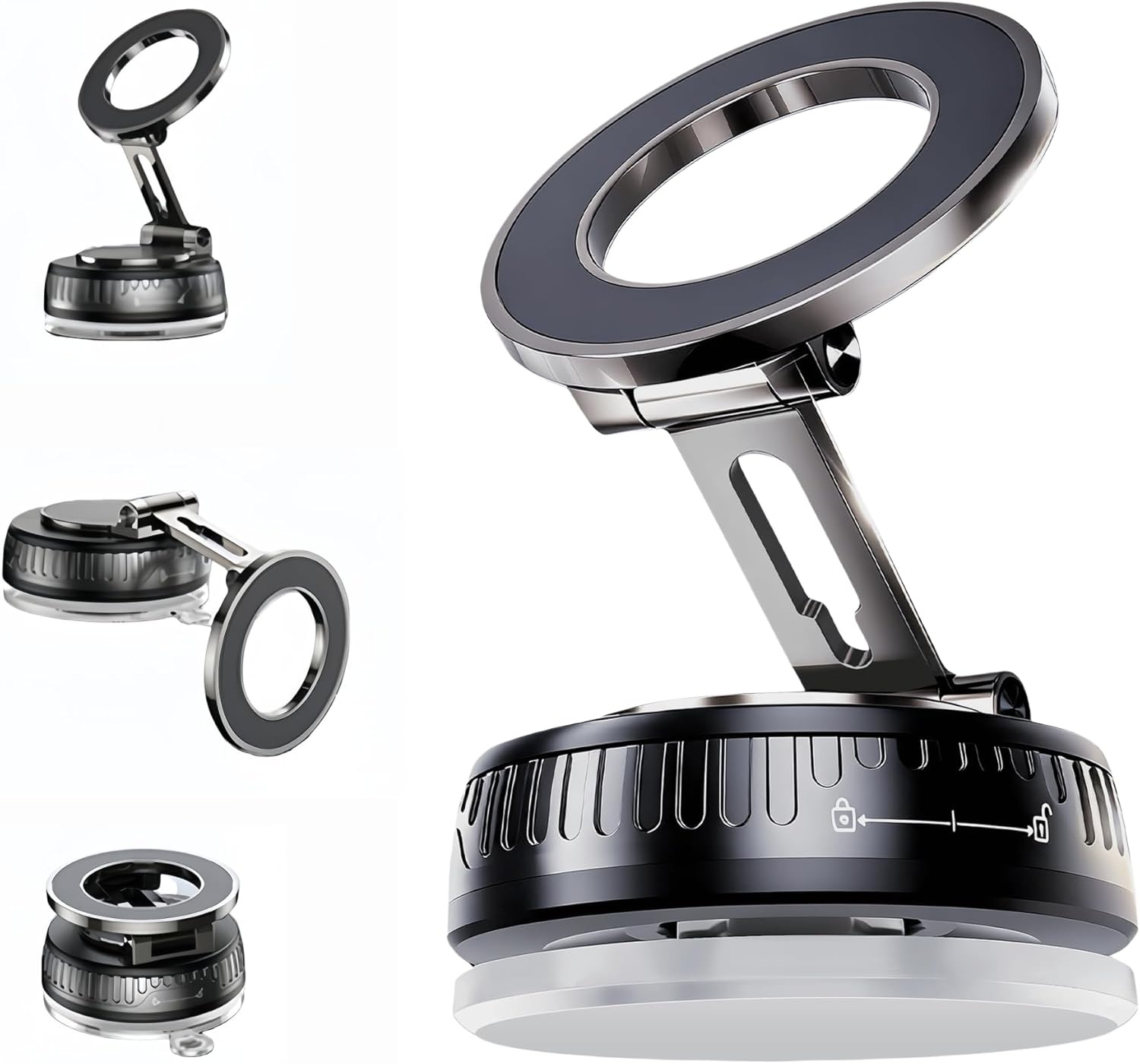 ANDERY Car Phone Holder for Magsafe [78+LBS Strongest Suction & 2400gf Strongest Magnetic] 360° Adjustable Car Phone Mount, Pho - best car phone holders