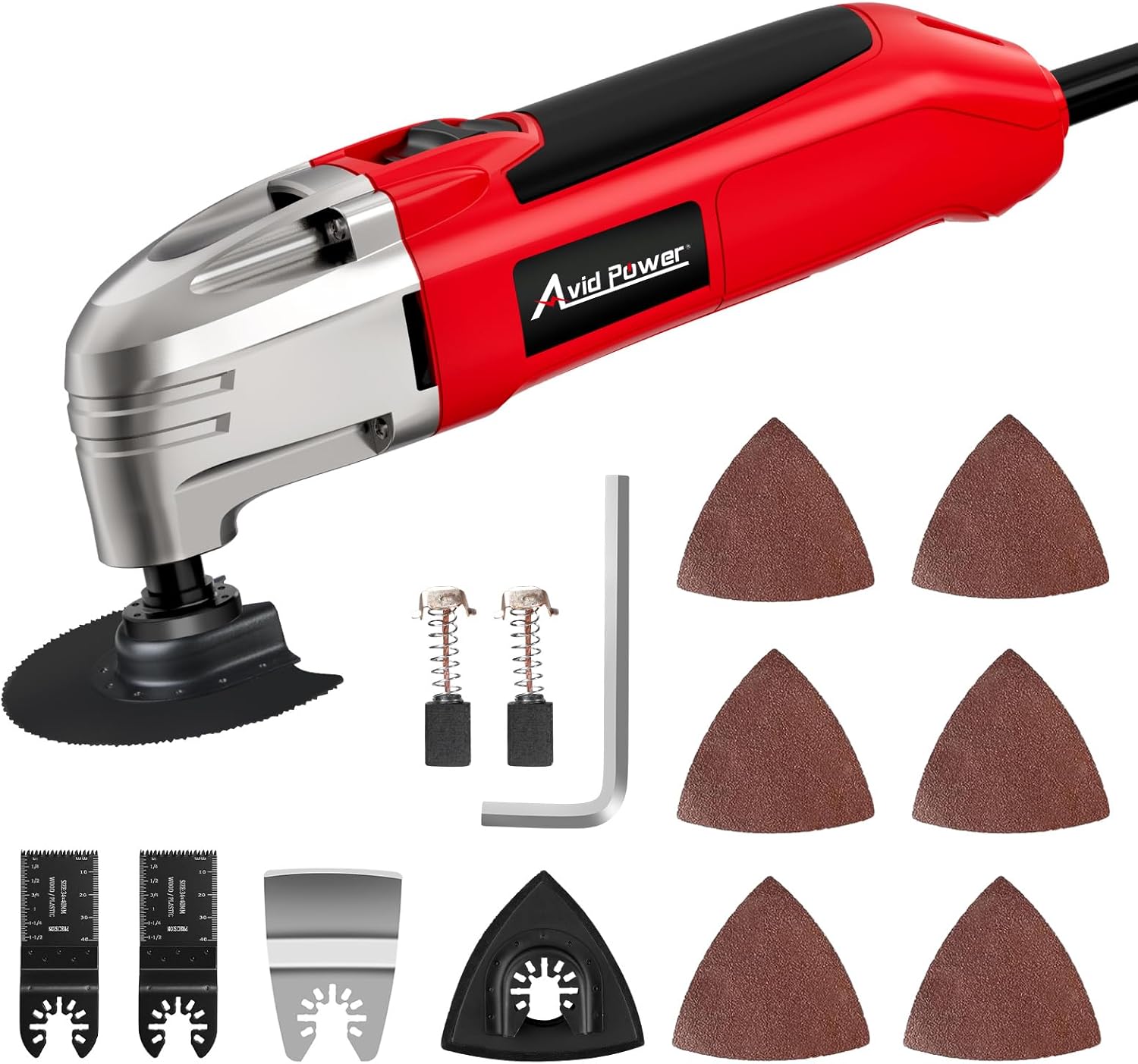 AVID POWER Oscillating Tool, 3.5-Amp Oscillating Multi Tool with 4.5° Oscillation Angle, 6 Variable Speeds and 13pcs Saw Acce - best oscillating multi tool