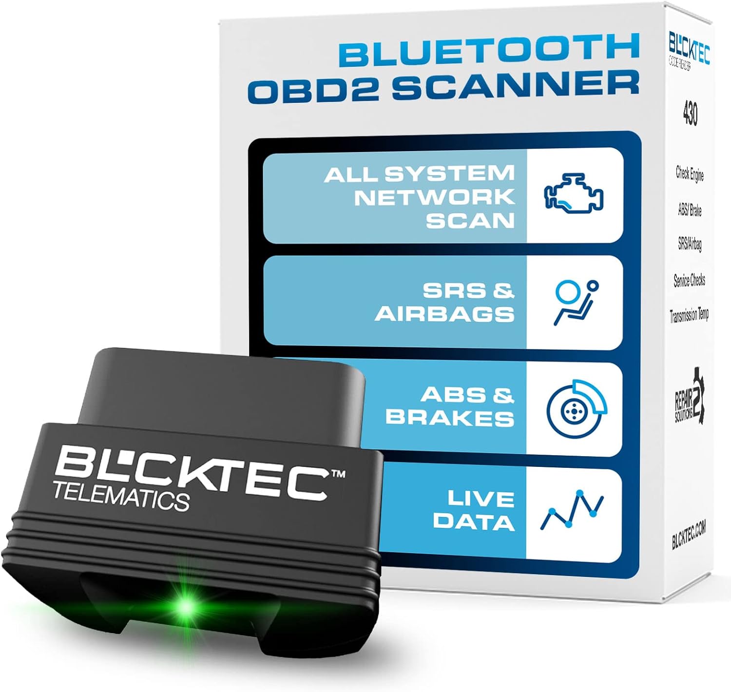 BlueDriver Bluetooth Pro OBDII Scan Tool for iPhone & Android - No Subscription Fee - OBD2 Car Scanner and Code Reader - Diagnose C - best recovery boards for off road