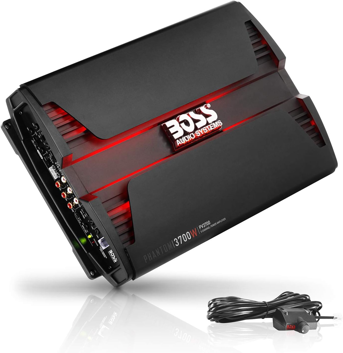 BOSS Audio Systems PV3700 5 Channel Car Stereo Amplifier – 3700 High Output, 5 Channel, 2/4 Ohm Stable, Low/High Level Inputs - best car amplifier