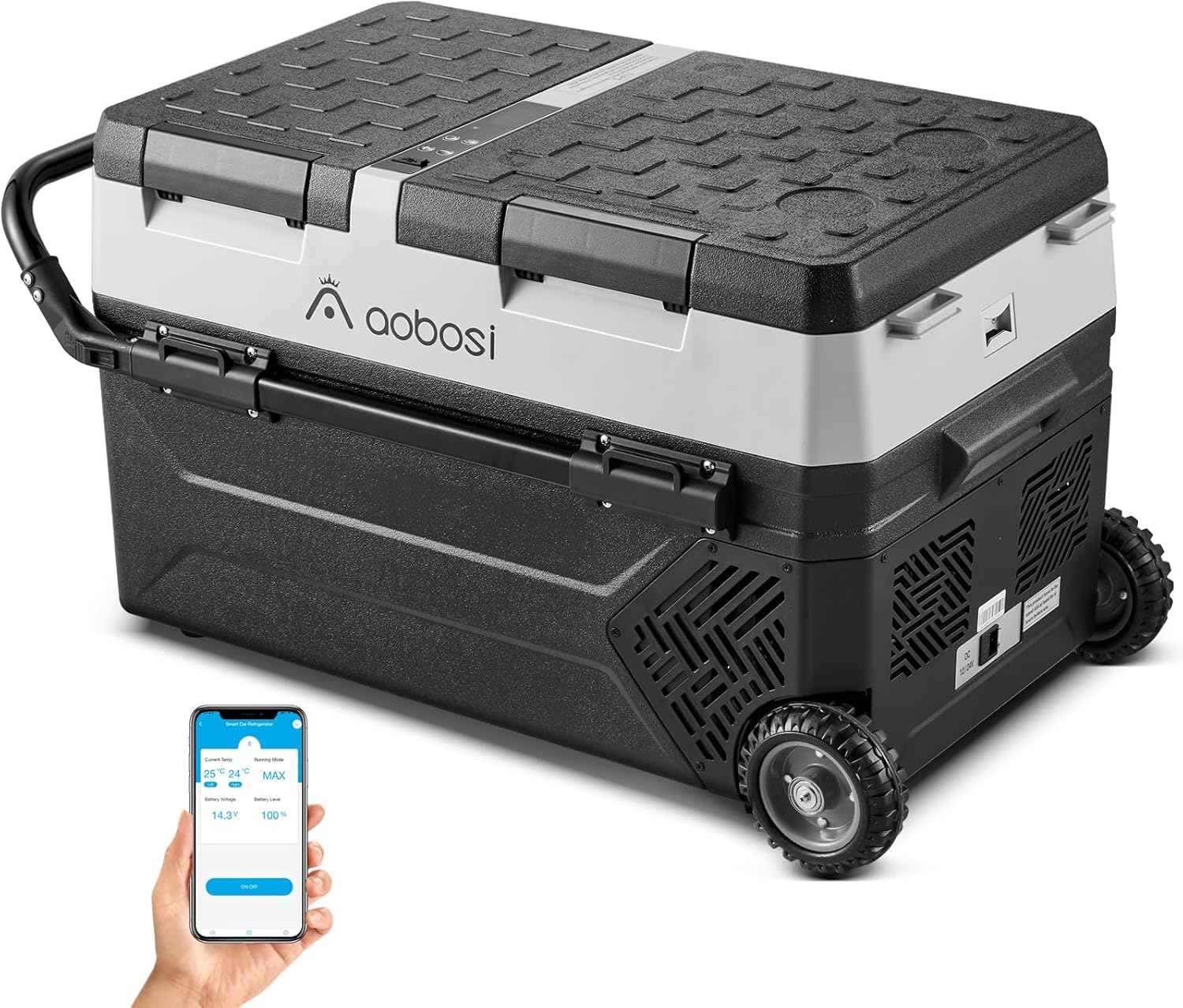 BougeRV 12 Volt Refrigerator 12V Car Fridge 23 Quart Portable Freezer Compressor Cooler 12/24V DC 110~240V AC for Truck Van RV S - best 12v car fridges