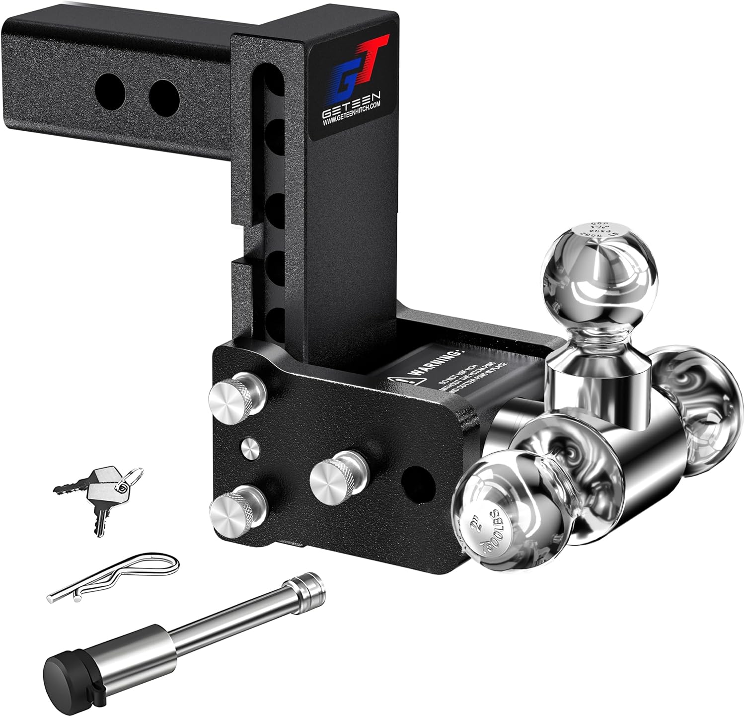 B&W Trailer Hitches Tow & Stow Adjustable Trailer Hitch Ball Mount - Fits 2