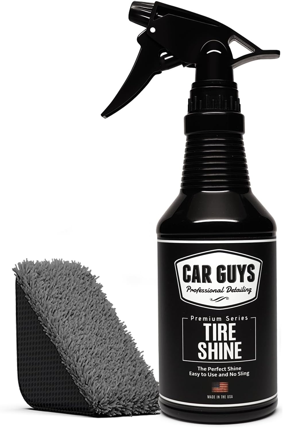 CAR GUYS Tire Shine Spray | The Perfect Shine | Durable and User Friendly Tire Dressing | Long Lasting UV Protection for Bla - best tire shine spray