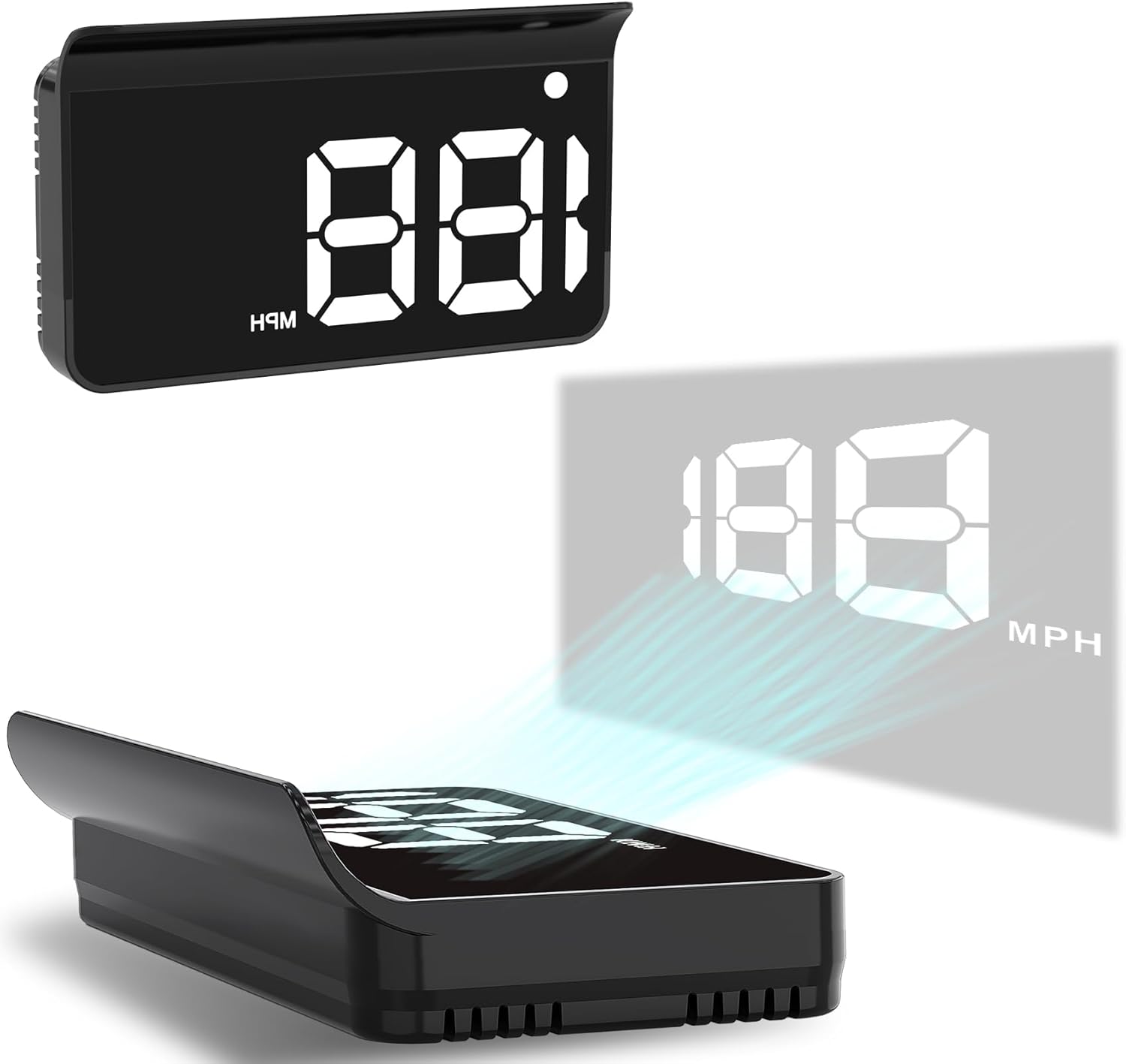 Car HUD Display, GPS Speedometer Projector with Overspeed Warning, OBD2 & GPS Dual Mode for All Cars, Universal Head Up Disp - best obd2 hud display