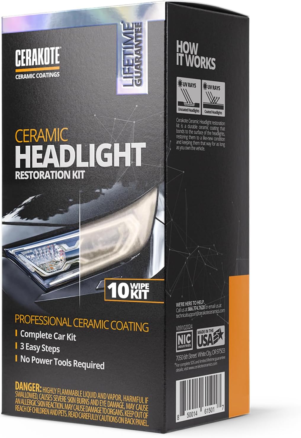 CUTEBEY Advanced Car Headlight Restoration Kit: Erase Yellowing & Oxidation Restores Clarity with Long-Lasting UV & Hydrophobic - best headlight restoration kit