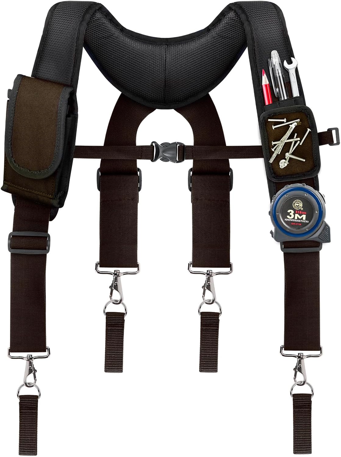 DEWALT Professional Tool Belt Organizer With Suspenders and 25 Pockets, Heavy Duty Construction (DWST540602) - best tool belt