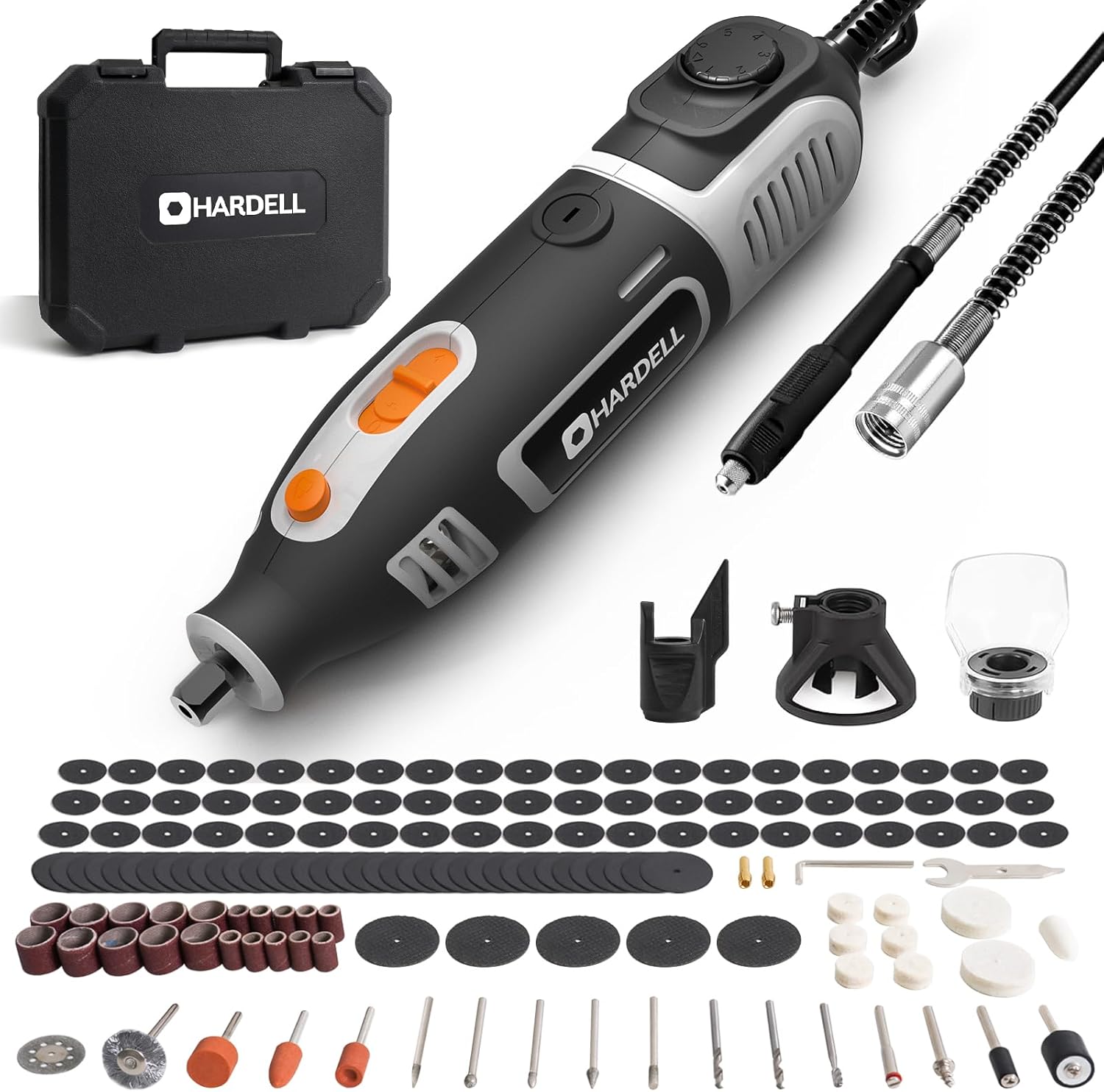 Dremel 4300-9/64 Versatile Rotary Tool Kit with Flex Shaft - 9 Attachments & 64 Accessories - Ideal for Engraving, Etching, San - best dremel rotary tool