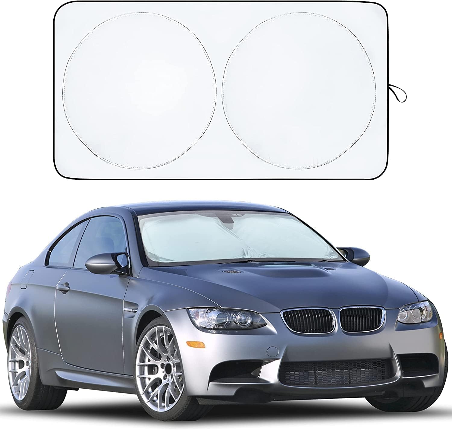 EcoNour Car Windshield Sunshade | Blocks 99% Heat & Keeps Interior Cool | Universal Fits Cars, SUVs, Trucks | Automotive Sun Scr - best sun shades