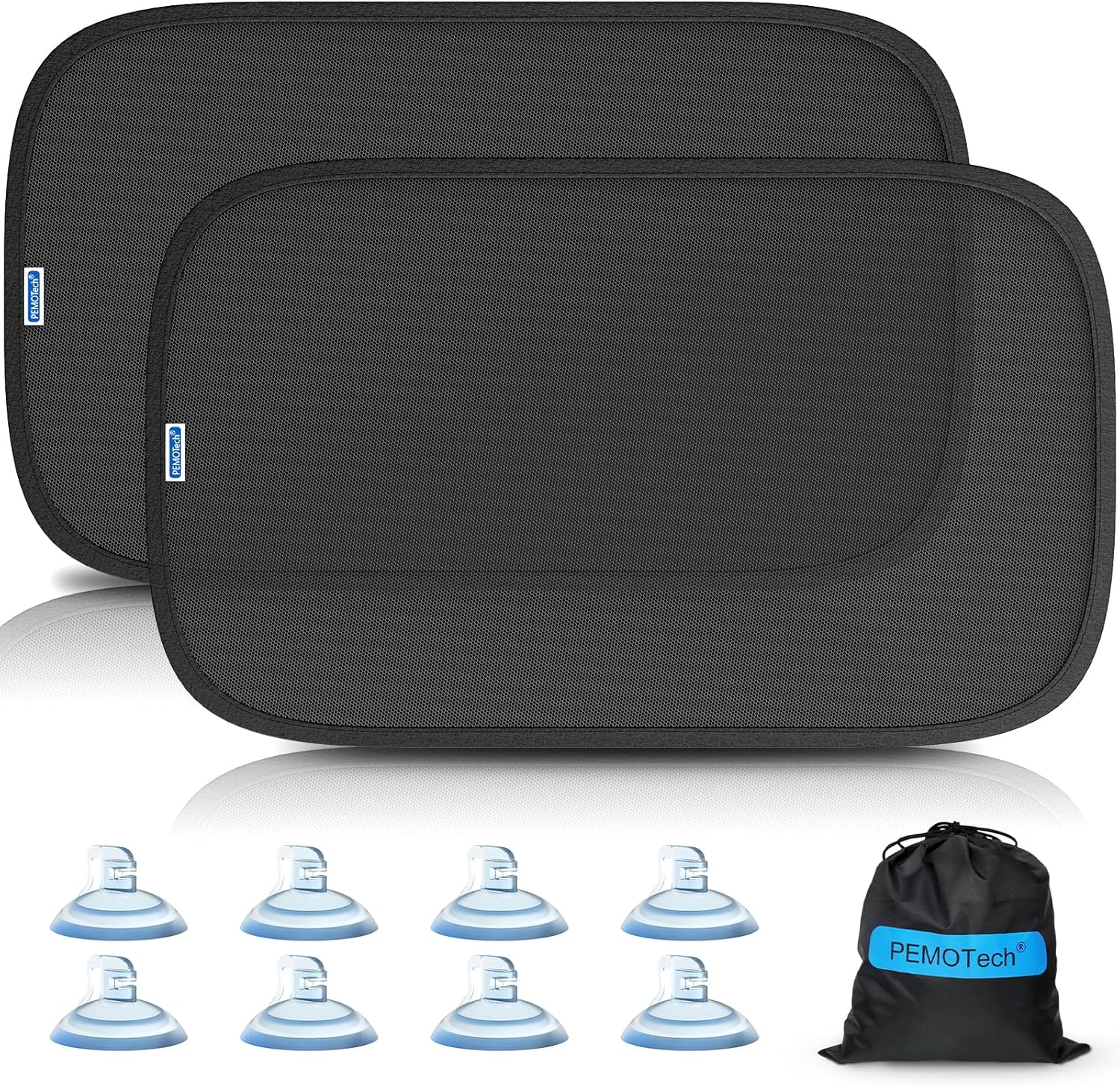 Enovoe Car Window Shades for Baby (2 Pack) - 21x14 Inches Sun Shade Blocker, Cling - Glare Shield and UV Rays Protection for Yo - best sun shades