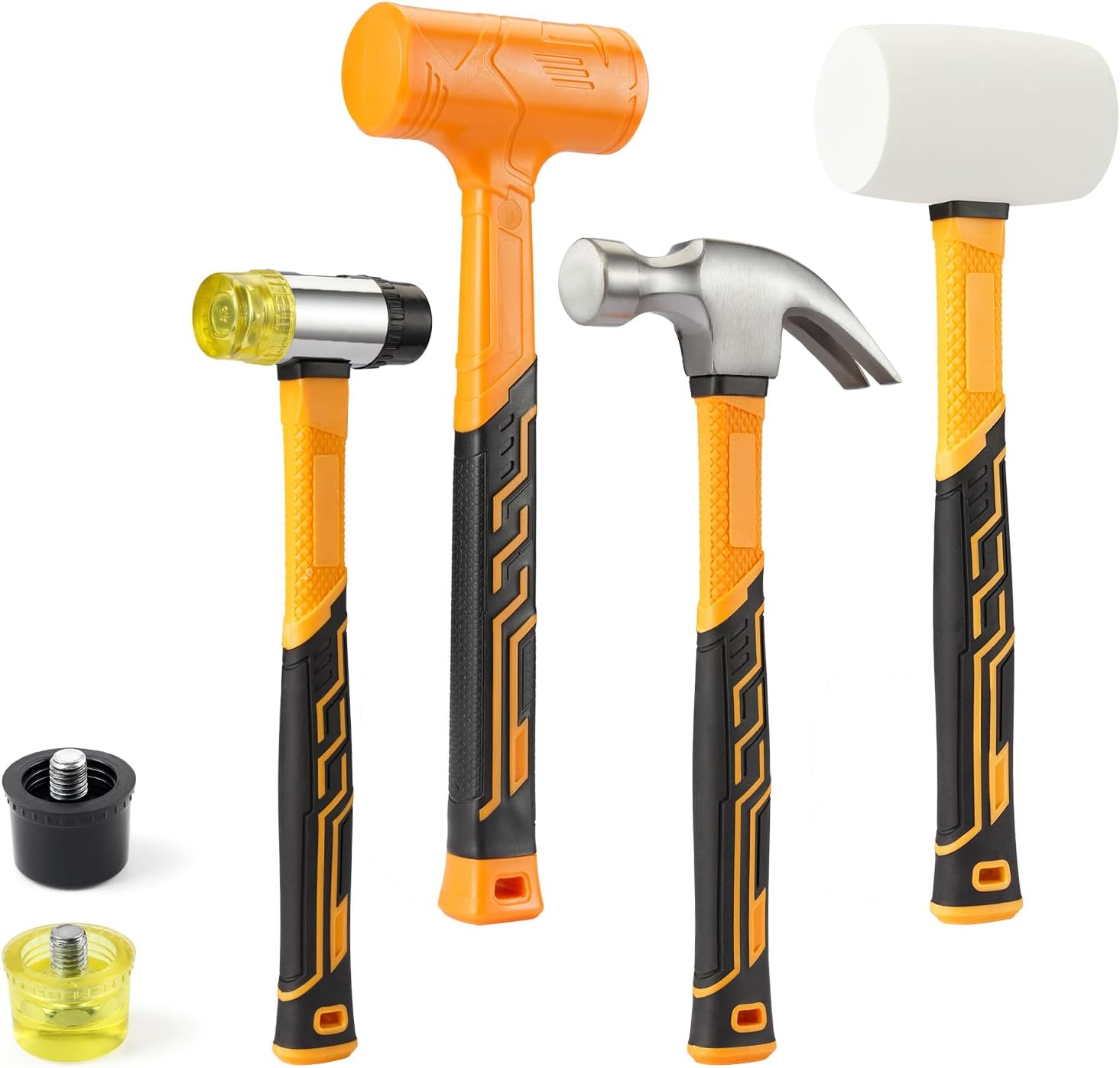 ESTWING Rubber Mallet - 24 oz USA Made Double-Face Hammer with Soft/Hard Tips & Hickory Wood Handle - DFH24 - best rubber mallet