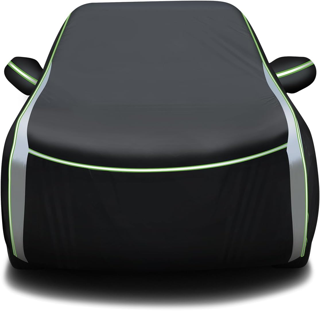 EzyShade 10-Layer Car Cover Waterproof All Weather - See Vehicle Size-Chart - Car Covers for Automobiles & Car Snow Cover - Full  - best car cover for outdoor
