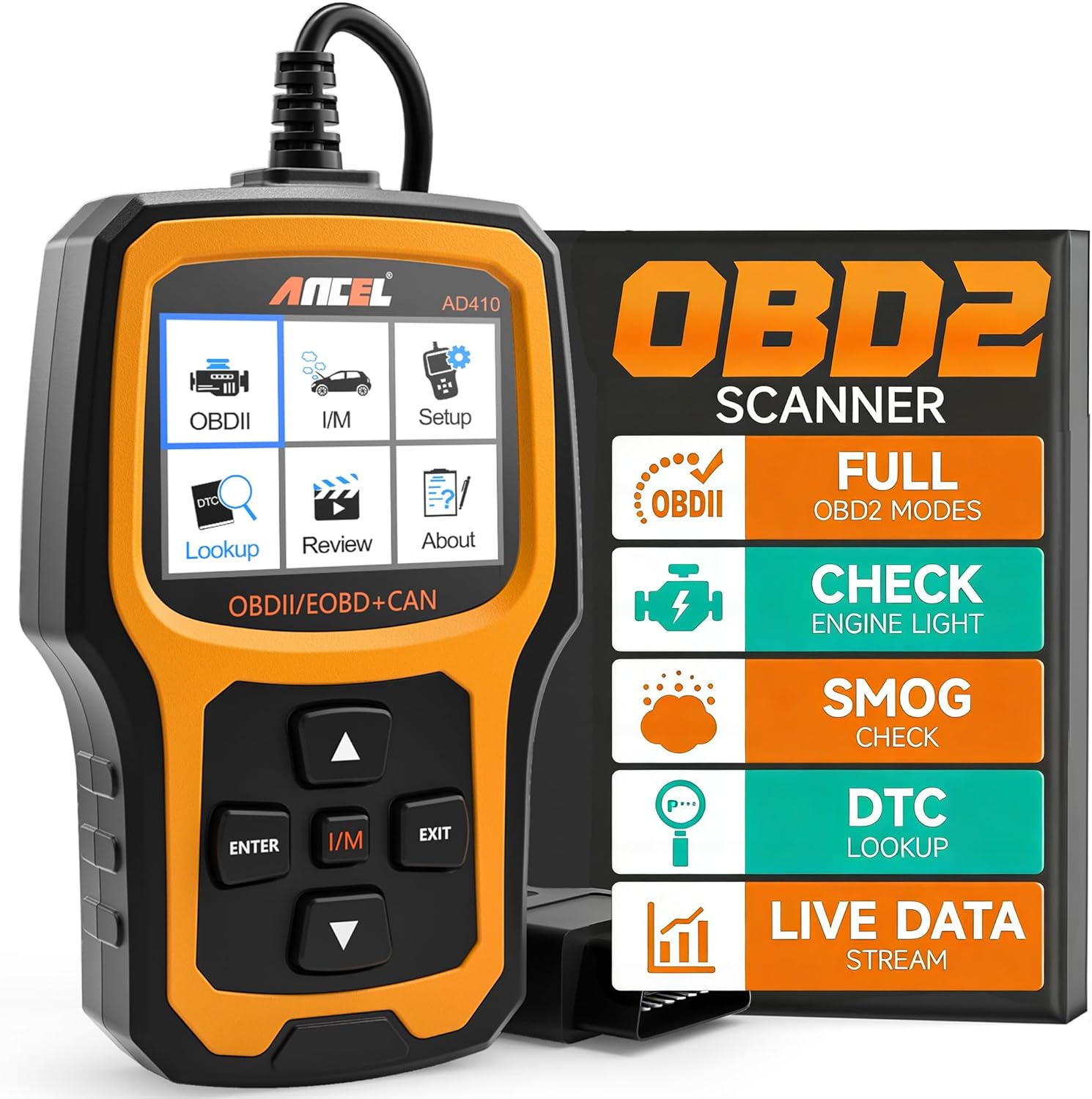 FIXD Bluetooth OBD2 Scanner for iPhone & Android - Diagnostic Scan Tool for Repairs and Car Buying - Check Engine Code Reader