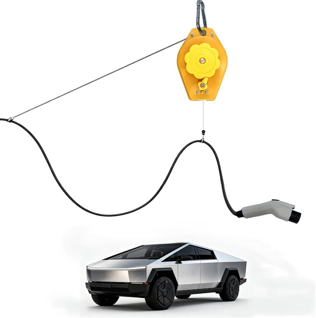 Flexible charging Universal EV Overhead Retractable Cable Management System for Tesla & Other Electric Vehicles,Garage Charging C