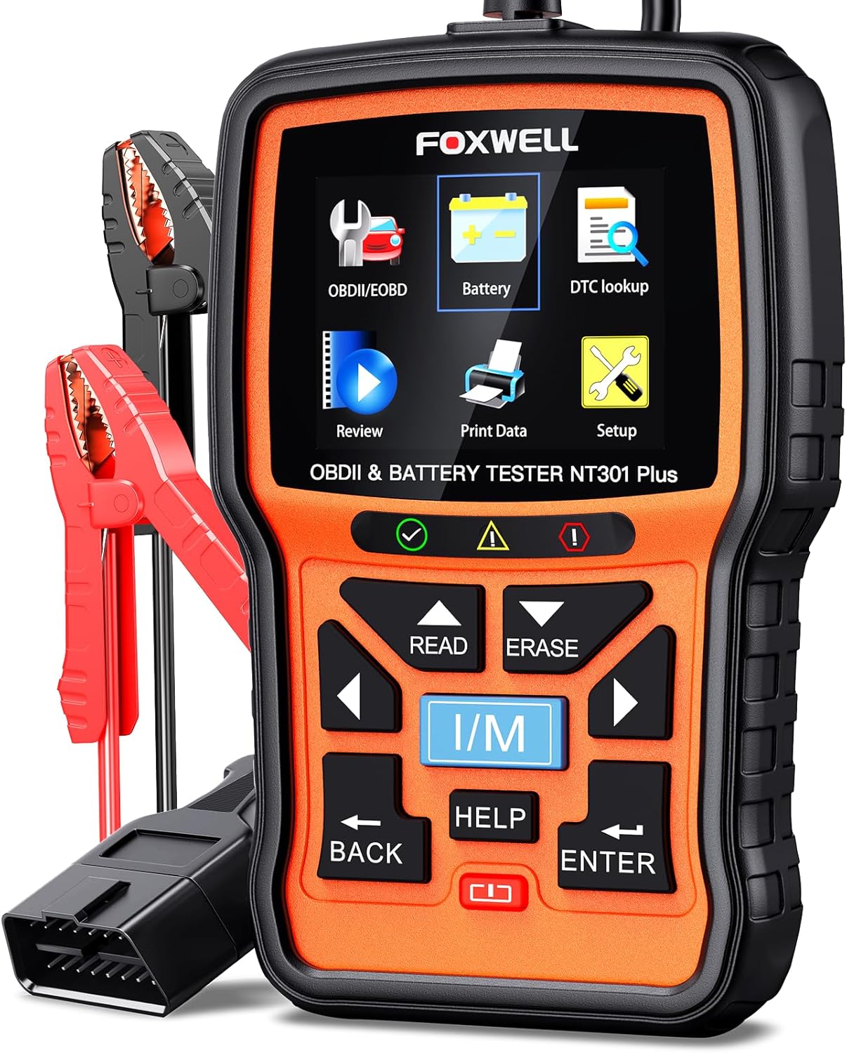 FOXWELL NT301 OBD2 Scanner Live Data Professional Mechanic OBDII Diagnostic Code Reader Tool for Check Engine Light - best motorcycle intercom system
