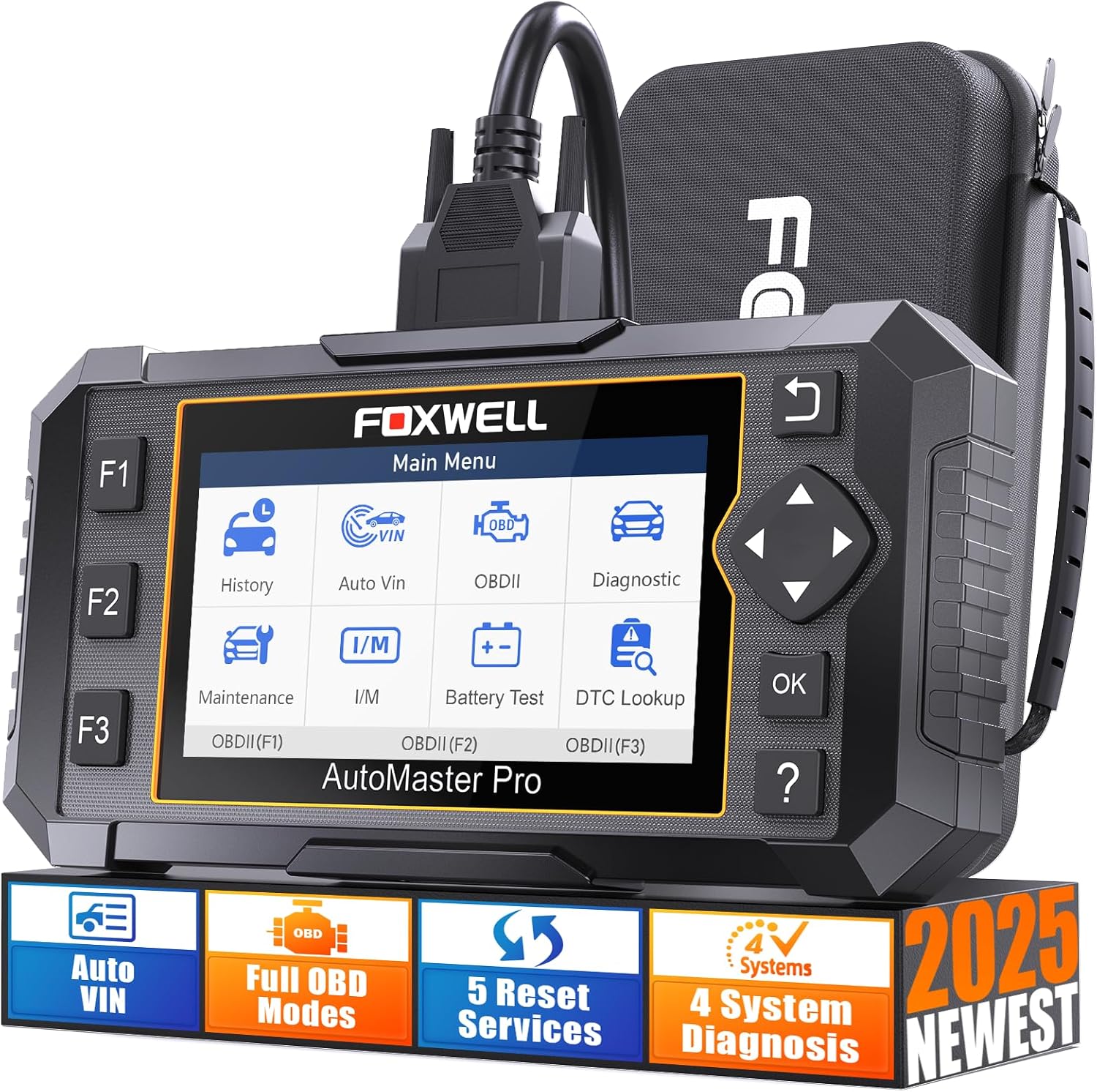 FOXWELL NT301 OBD2 Scanner Live Data Professional Mechanic OBDII Diagnostic Code Reader Tool for Check Engine Light - best obd2 scanners