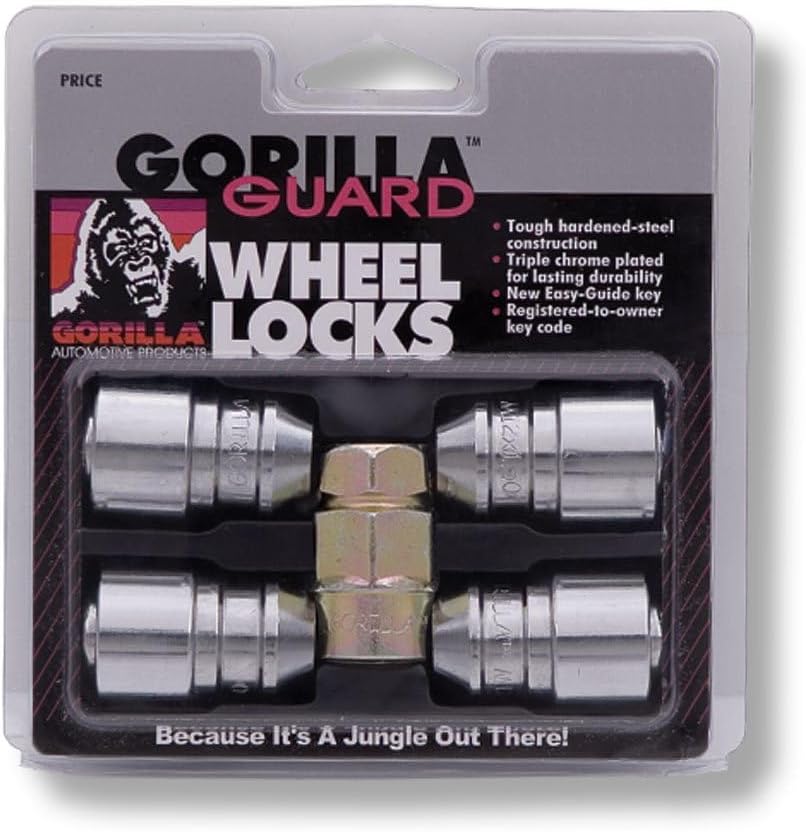 Gorilla Automotive 61621 Acorn Gorilla Guard Locks (12mm x 1.25 Thread Size) - Pack of 4 - best anti theft lug nuts