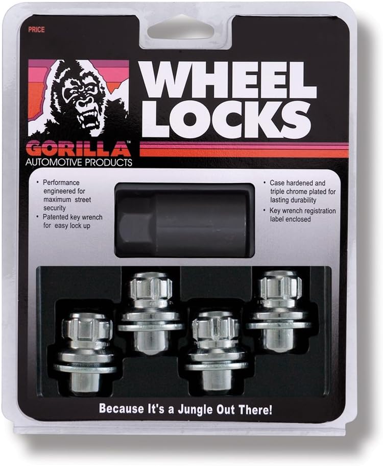 Gorilla Automotive 73631T Toyota O.E. Wheel Locks With Washer (12mm x 1.50 Thread Size) - best anti theft lug nuts