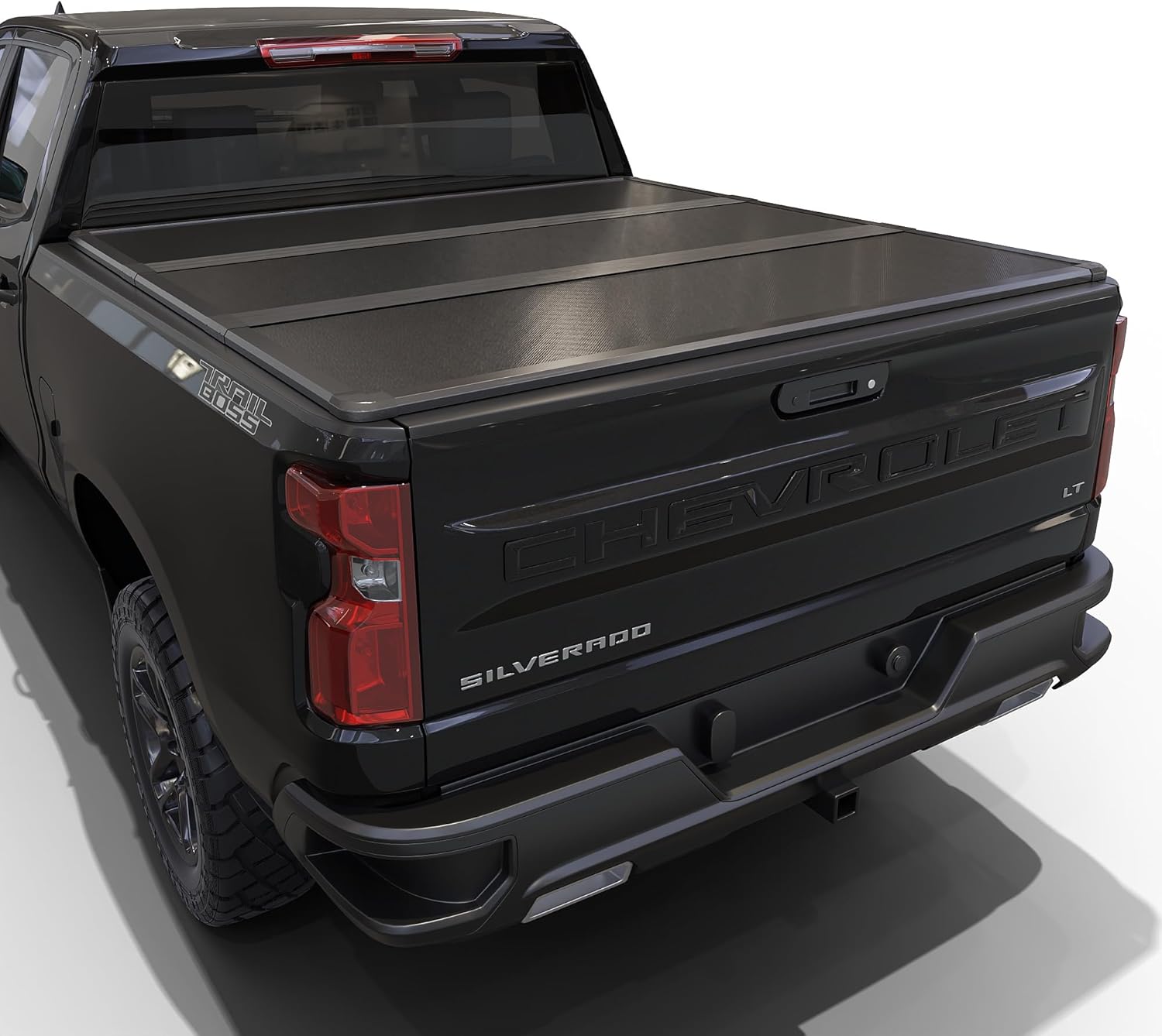 Hard Folding Truck Bed Tonneau Cover Compatiable with Chevy Silverado & GMC Sierra 1500(2007-2026) 5.8 FT Short Box(NO Carbon - best tonneau cover