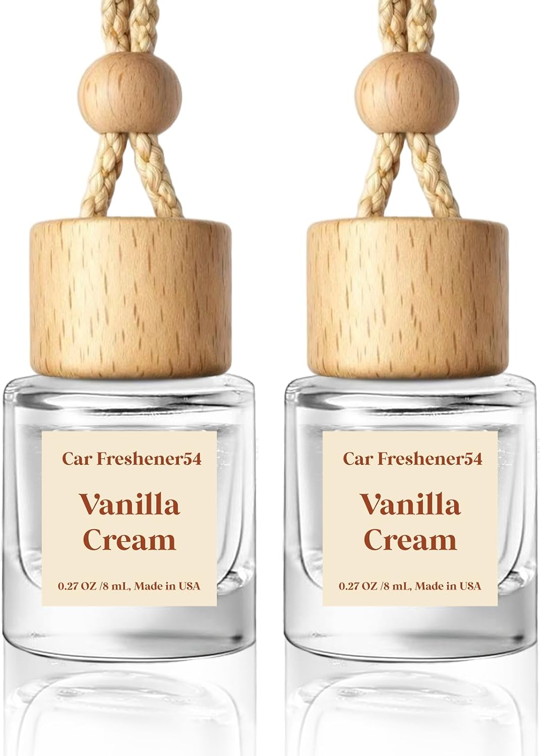 HoogaLife Car Air Freshener Diffuser 2 Pack Hanging Air Freshener Diffuser - Vanilla Cream Fragrance Oil Air D iffuser for Car, 45 - best car air fresheners