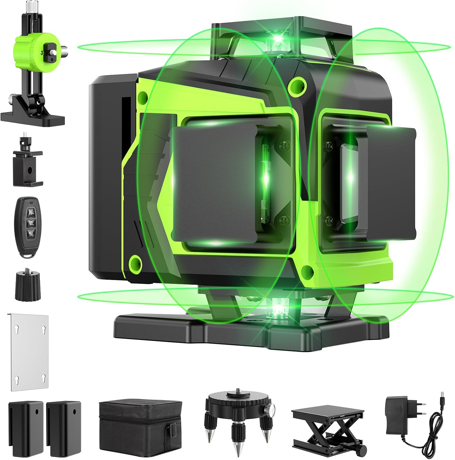 Huepar Laser Level, 100Ft Self Leveling Green Cross Line Laser for Picture Hanging, Tile, Decoration & DIY Construction – 360°  - best laser level