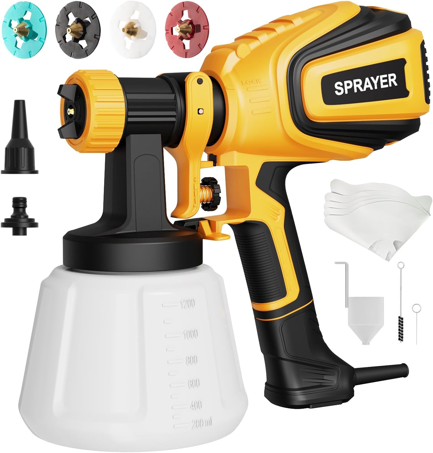 InoKraft Paint Sprayer, Bob Vila Awards HVLP Sprayer Includes 3 Patterns & Whole Cleaning kit for House Painting, Furniture, Cabi - best paint sprayer for beginners