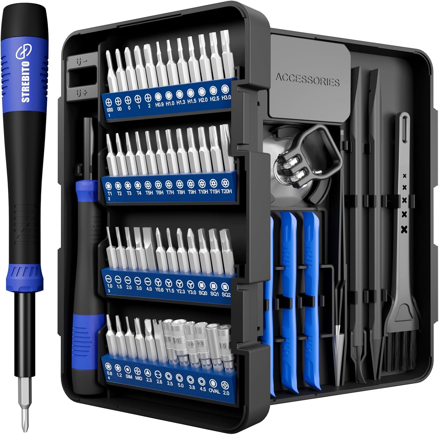 JOREST 59Pcs Small Precision Screwdriver Set with Torx T5, T6, T8, Mini Repair Tool Kit for Macbook, Computer, Laptop, iPhone,  - best precision screwdriver set