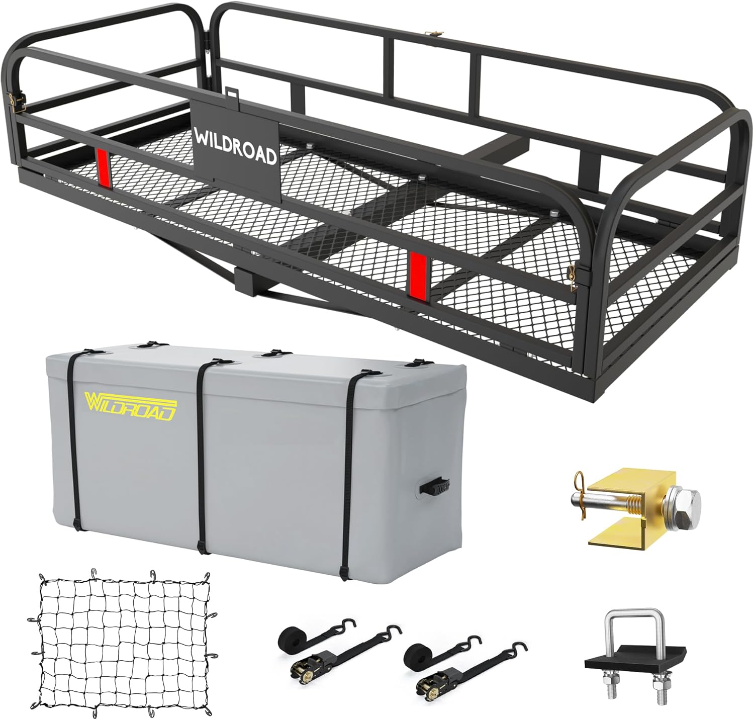 KAIRAY 500 Lbs Heavy Duty Hitch Mount Cargo Carrier 60