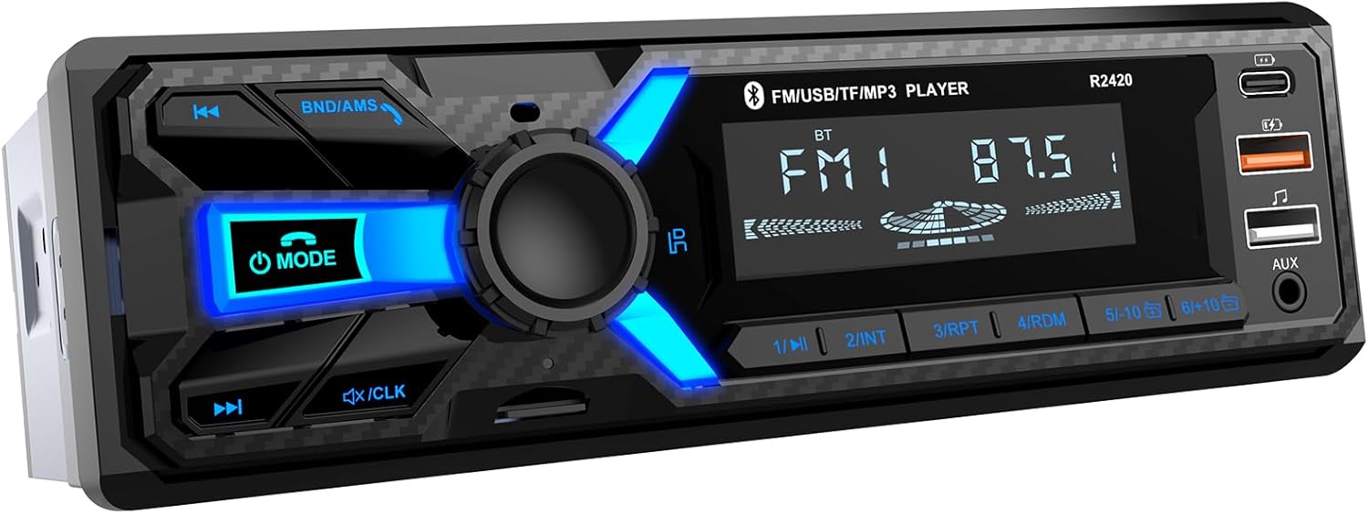KENWOOD KMM-BT270U Bluetooth Digital Media Car Stereo Receiver with USB Port – AM/FM Radio, MP3 Player, High Contrast LCD, Detac - best car stereo receiver