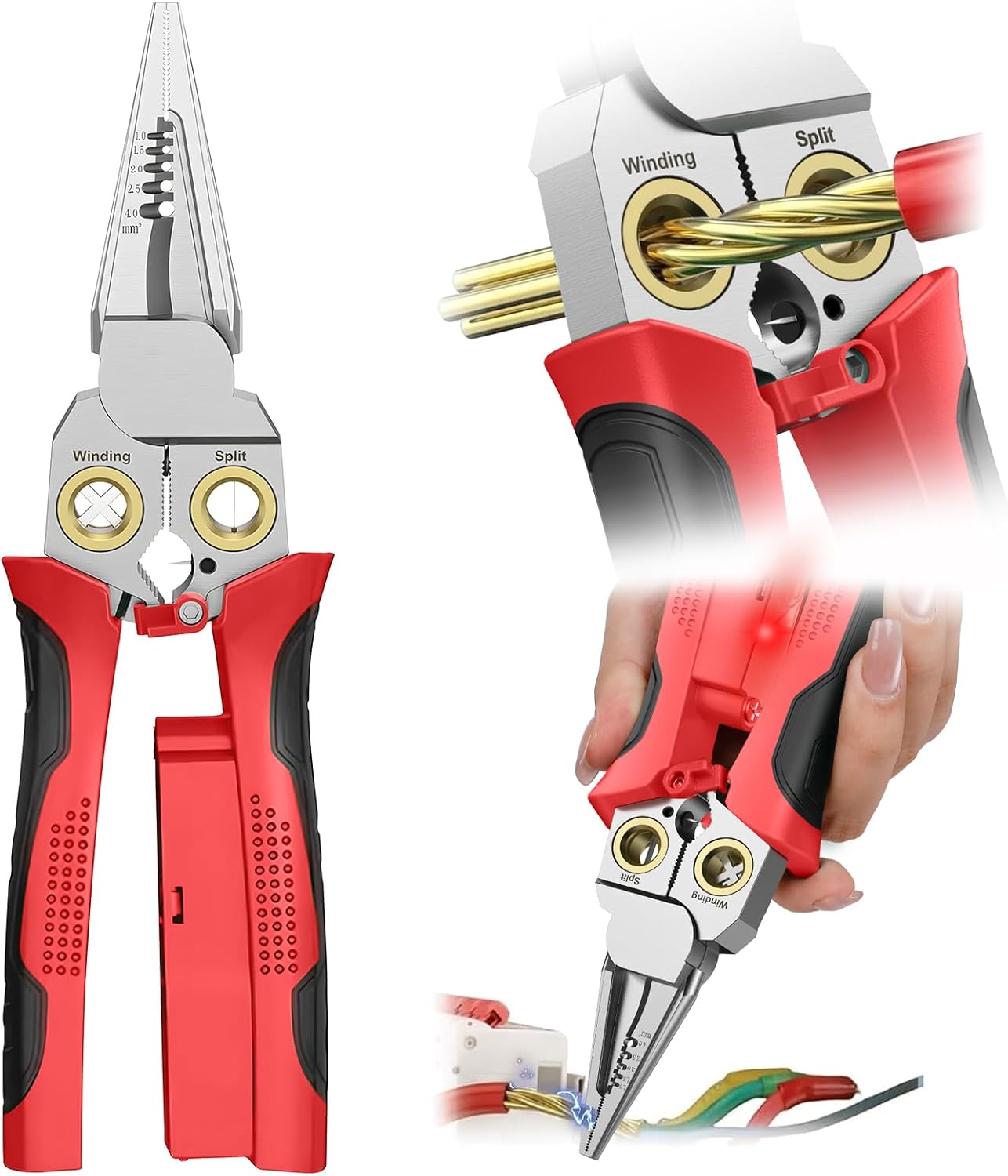 Klein Tools 11063W Wire Cutter/Stripper, Heavy Duty Automatic Tool for 8-20 AWG Solid and 10-22 AWG Stranded Electrical Wire - - best wire strippers