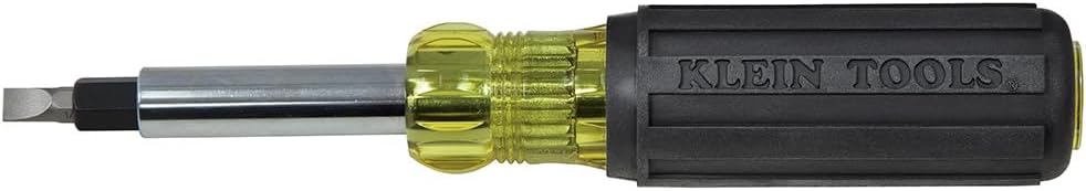 Klein Tools 32288 Insulated Screwdriver, 8-in-1 Screwdriver Set with Interchangeable Blades, 3 Phillips, 3 Slotted and 2 Squar - best insulated screwdriver set