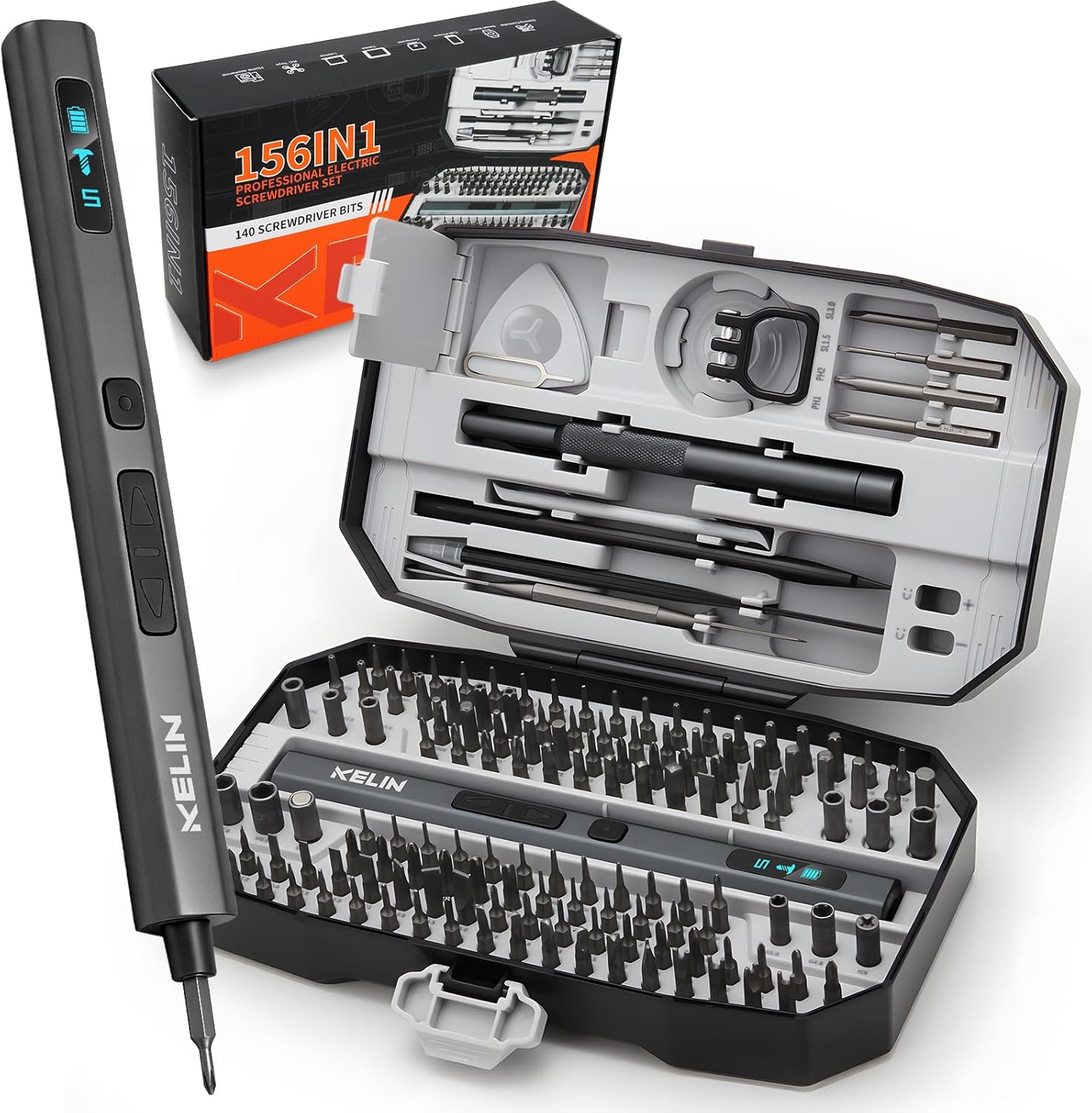 Klein Tools 32717 Precision Screwdriver Set with Case, All-in-One Multi-Function Repair Tool Kit Includes 39 Bits for Apple Pr - best precision screwdriver set