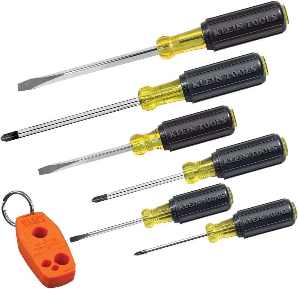 Klein Tools 85076INS Insulated Screwdriver Set, Made in USA, features 1000V Electricial Screwdrivers, (3) Phillips and (2) Slo - best insulated screwdriver set