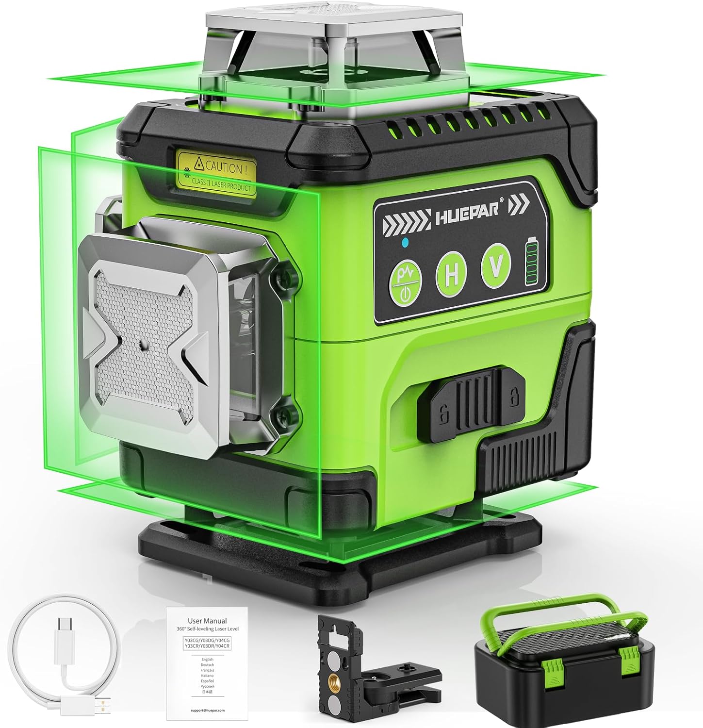 Laser Level with 40in Tripod, Huepar 150°/150Ft Self Leveling Lazer Leveler Tool with Pulse Mode (197Ft), Switchable Green Cro - best laser level