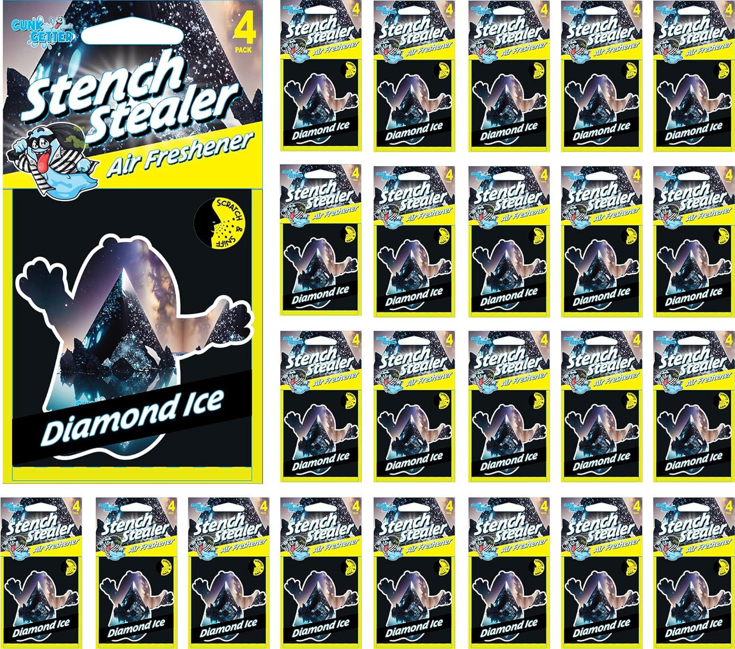 LITTLE TREES Car Air Freshener | Hanging Tree Provides Long Lasting Scent for Auto and Home | Black Ice, 24 Air Fresheners - best car air fresheners