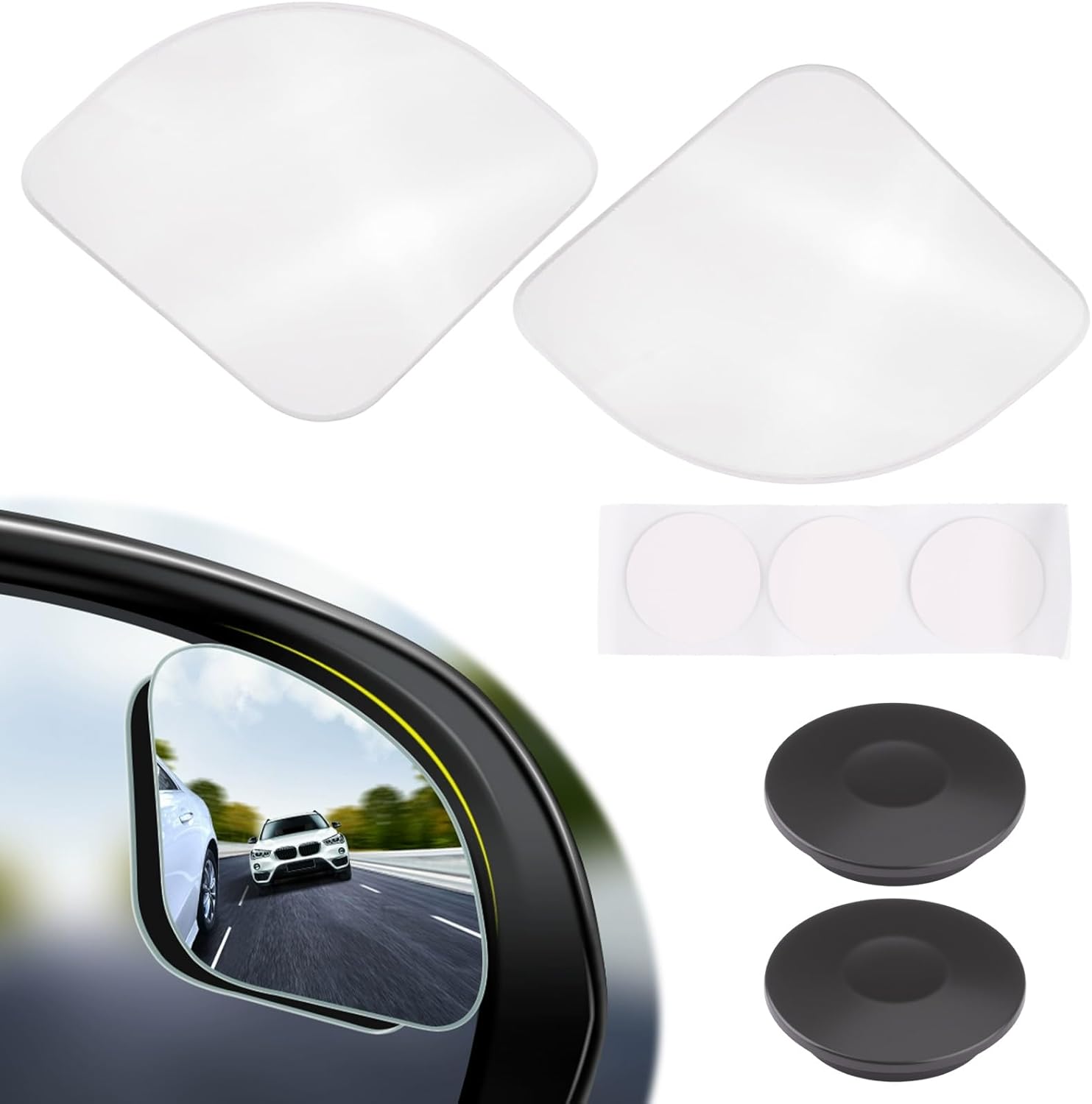 LivTee Blind Spot Car Mirror, HD Glass Frameless Convex Side Mirror Blindspot, Wide Angle Rear View Mirrors for SUVs, Trucks an - best blind spot mirrors