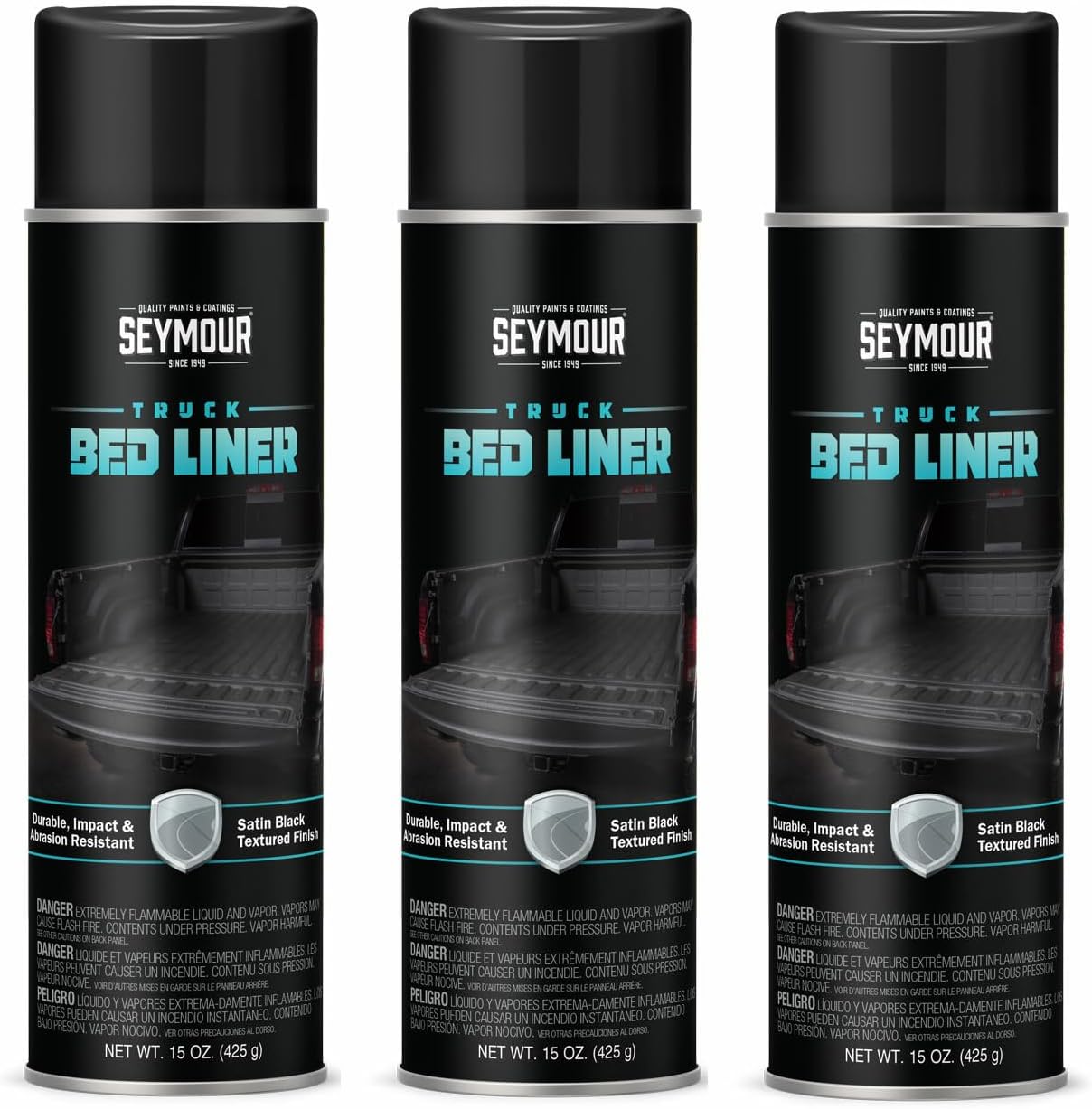 Model 20-41 Truck Bed Liner Spray Paint – 15 oz (3 Pack) | Durable Specialty Automotive Coating for Truck Beds, Anti-Rust & We - best truck bed liner spray