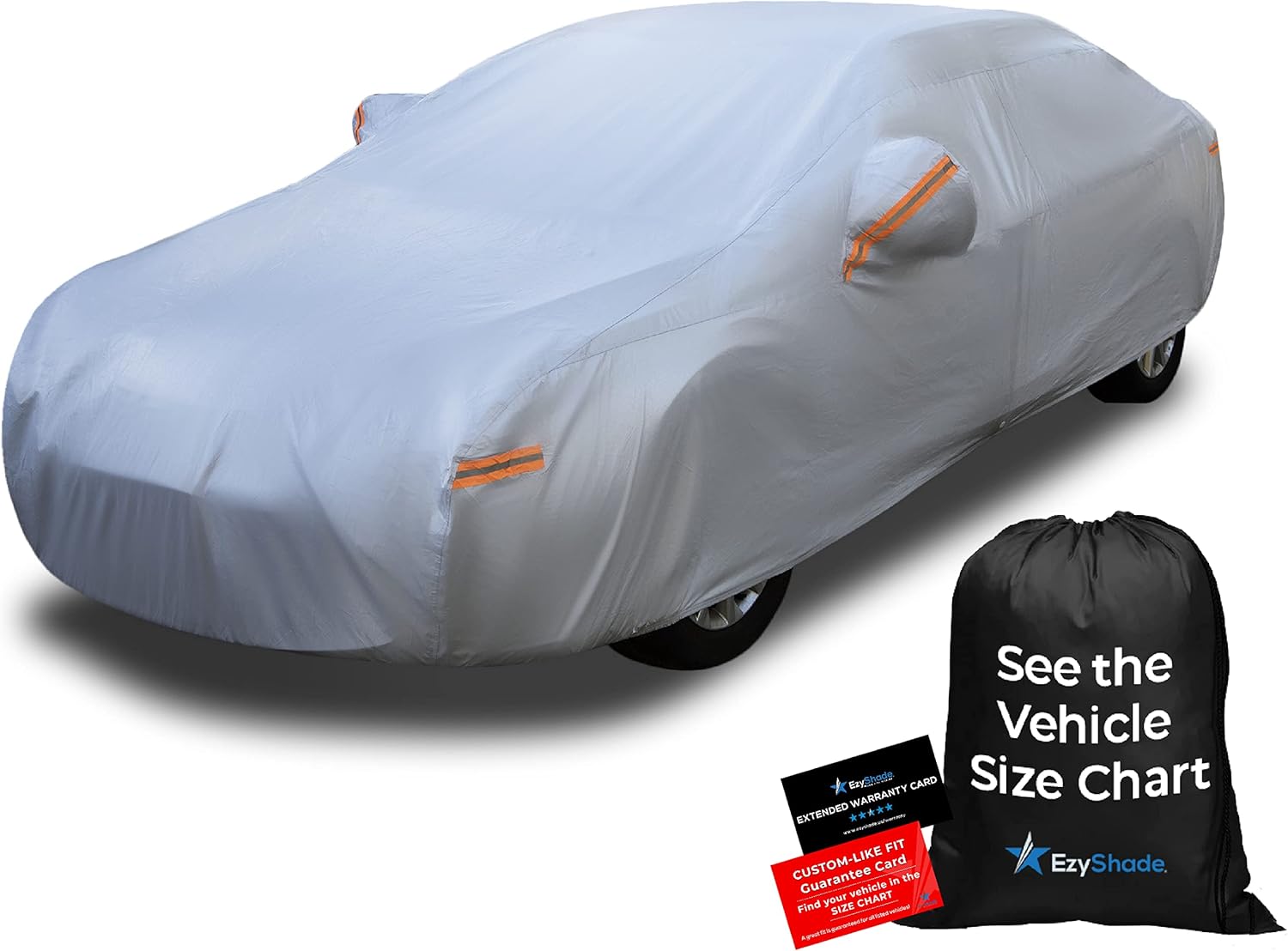 MORNYRAY Waterproof Car Cover All Weather Snowproof UV Protection Windproof Outdoor Full car Cover, Universal Fit for Sedan (Fit  - best car cover for outdoor
