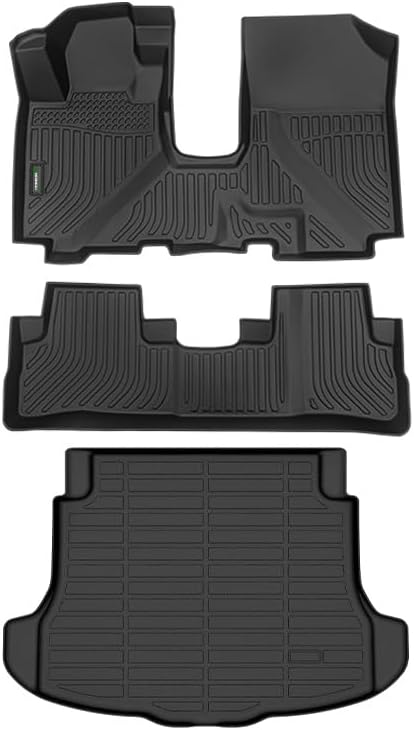 Motor Trend FlexTough Floor Mats for Cars, Blue Deep Dish All-Weather Car Mats, Waterproof Trim-to Fit Automotive Floor Mats f - best floor mats