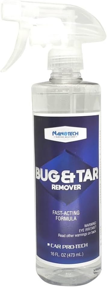 Nanotech Surface Solutions Bug & Tar Remover- Effective Bug Splatter, Tar, Tree Sap, Glue Eliminator- Fast Acting- Safe on Automo - best bug and tar remover