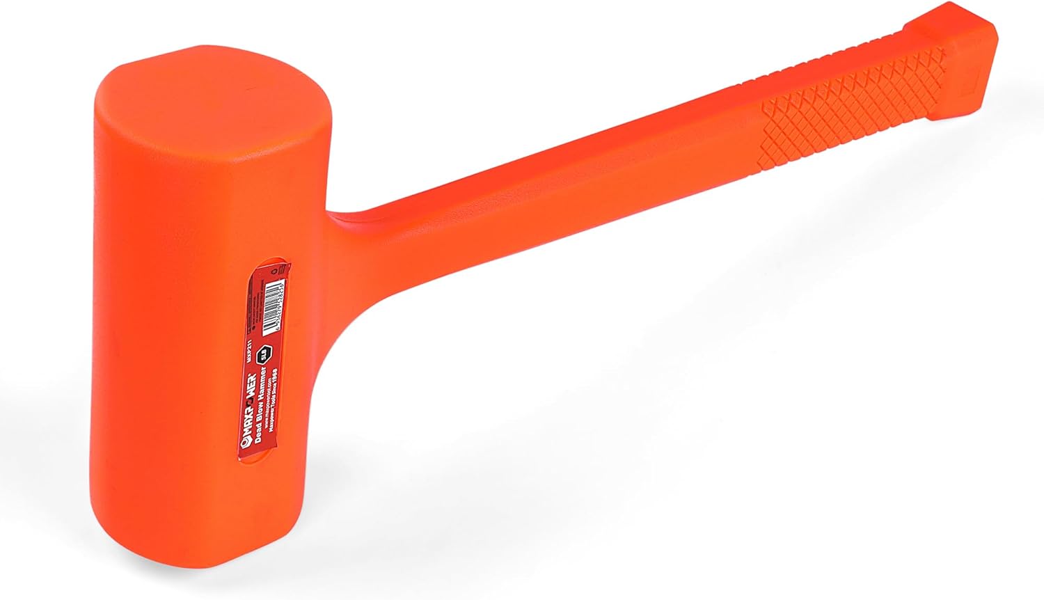 NEIKO 02848A 3 LB Dead Blow Hammer, Neon Orange | Unibody Molded | Checkered Grip | Spark and Rebound Resistant - Amazon.com - best dead blow hammer