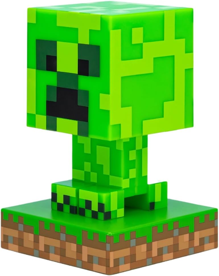Paladone Minecraft Creeper Desk Light with Official Creeper Sounds, Handheld Night Light for Kids Room or Gamer Décor - Licensed - best creeper lights