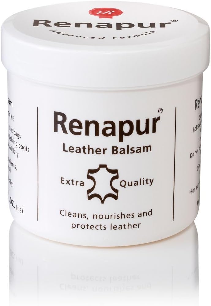 Renapur Leather Balsam, Natural Conditioner, Protector and Restorer — for Leather Furniture, footwear, Purses & Bags, Car interi - best leather conditioners