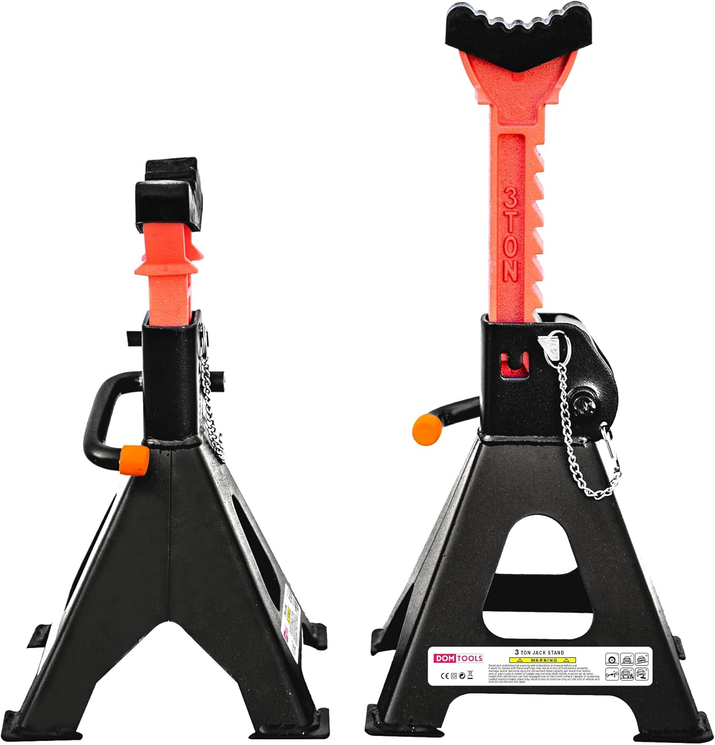 ROADTEK Jack Stands, 3 Ton (6,000 lbs) Heavy Duty Car Jack Stands with Integrated Steel Base and Double Locking, 11-1/4 to 16-9/ - best jack stands