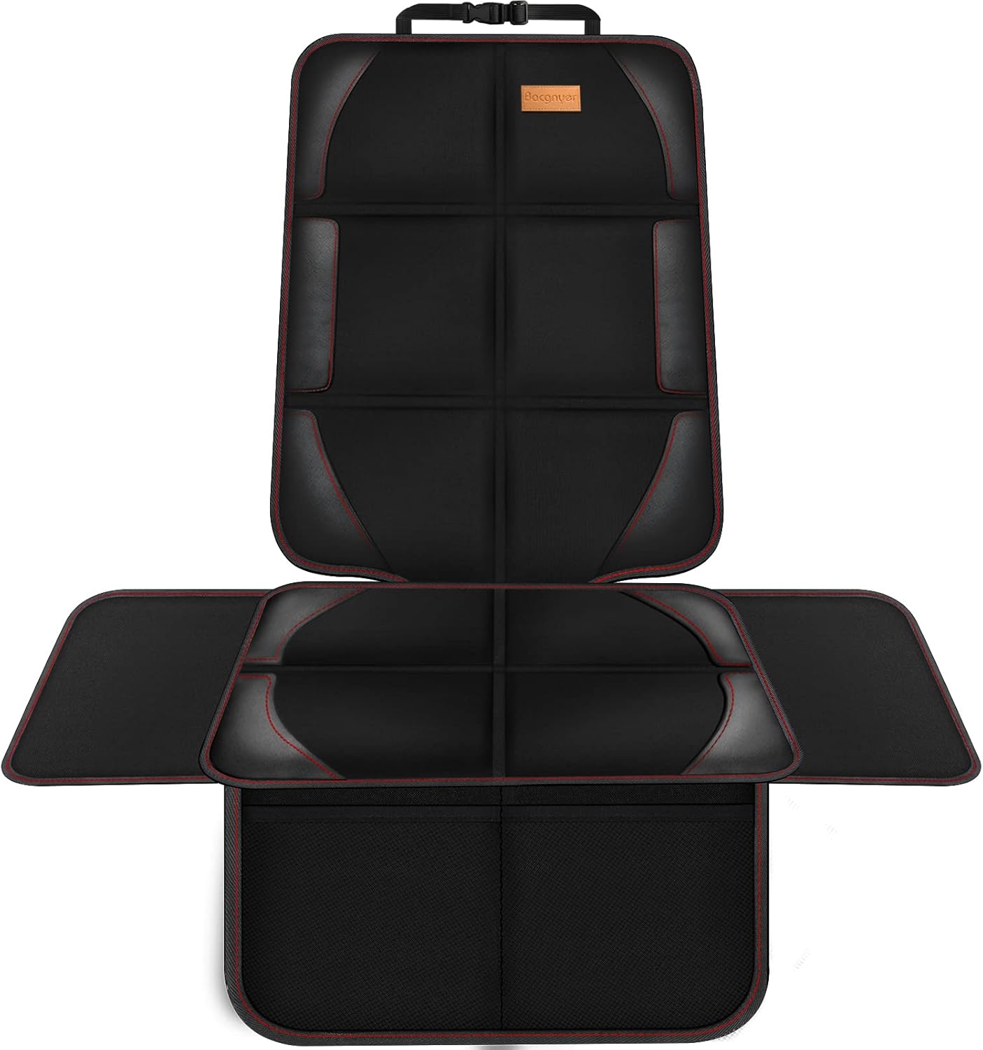 SMART ELF Car Seat Protector, 2Pack Seat Protector Protect Child Seats with Thickest Padding and Non-Slip Backing Mesh Pockets - best seat protectors for kids