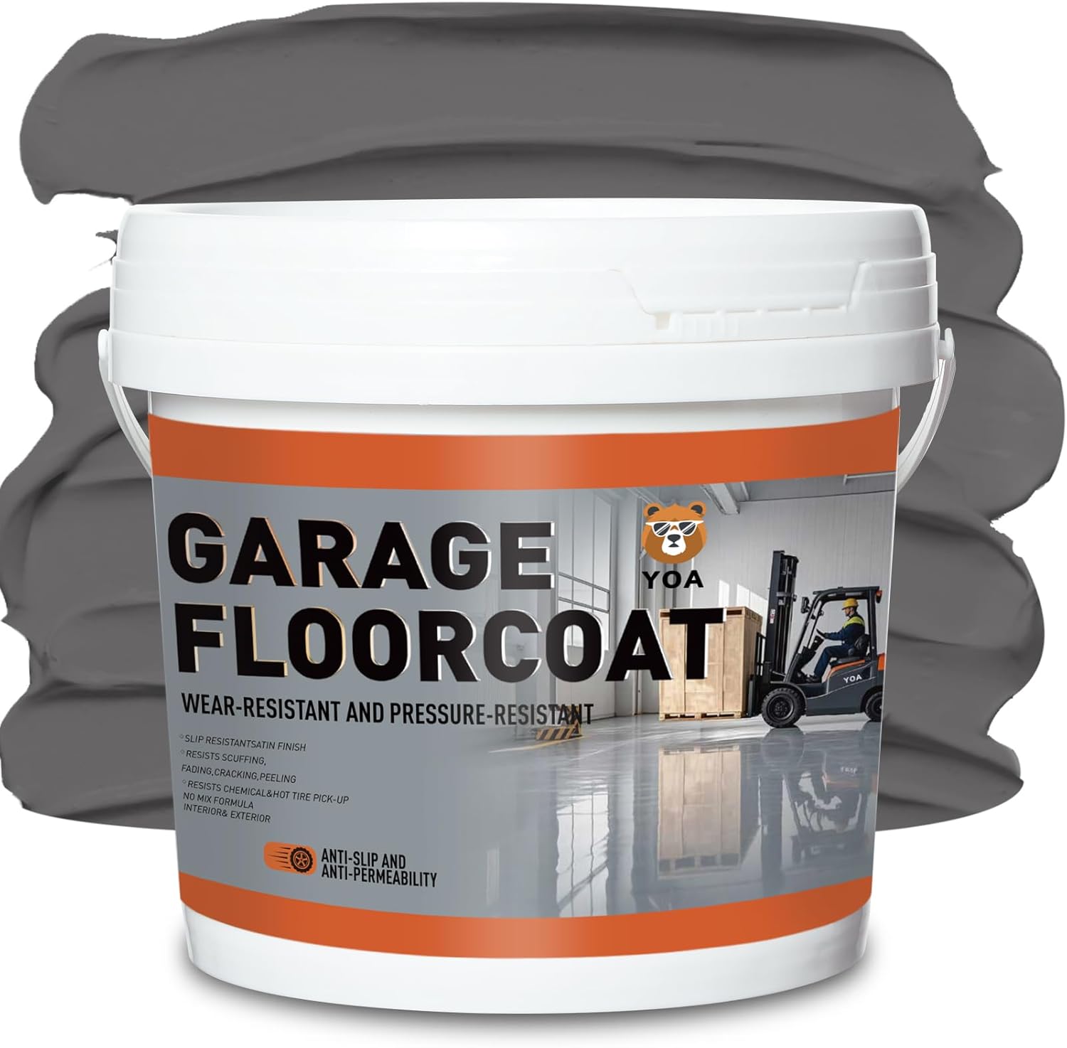 Specialty Epoxy Garage Floor Coating 1 Gallon Silver Gray Concrete Floor Paint Basement Paint for Concrete Floor, Acrylic Garages  - best epoxy garage floor coating